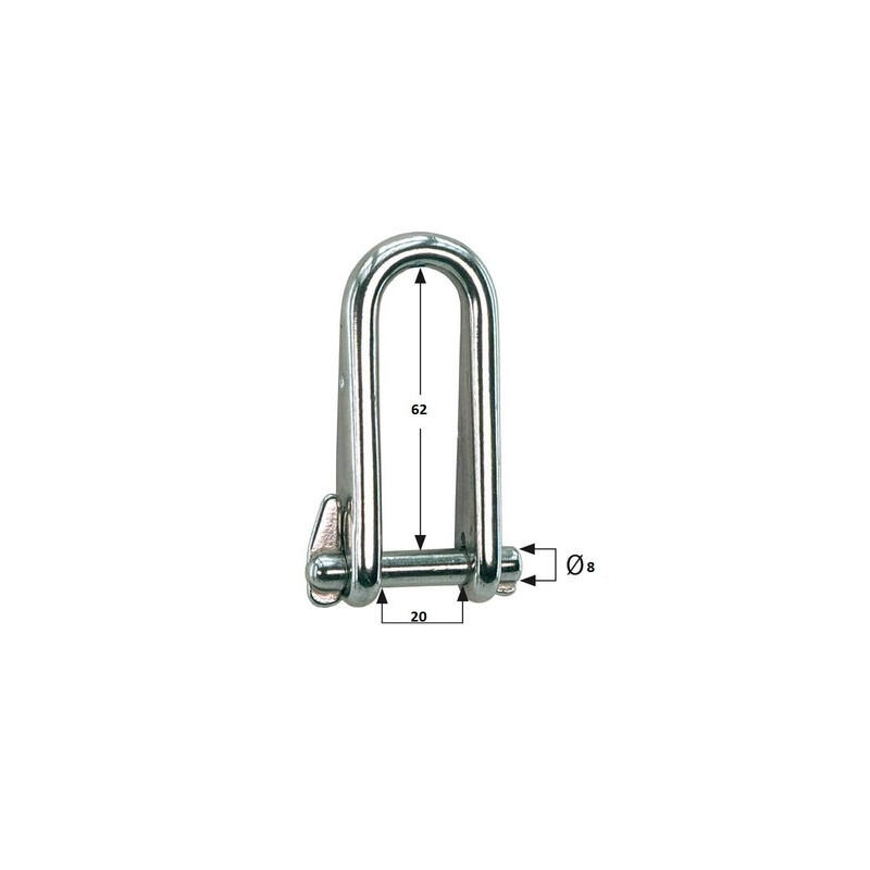 Manille inox auto - ORANGEMARINE - 8 mm 2/3