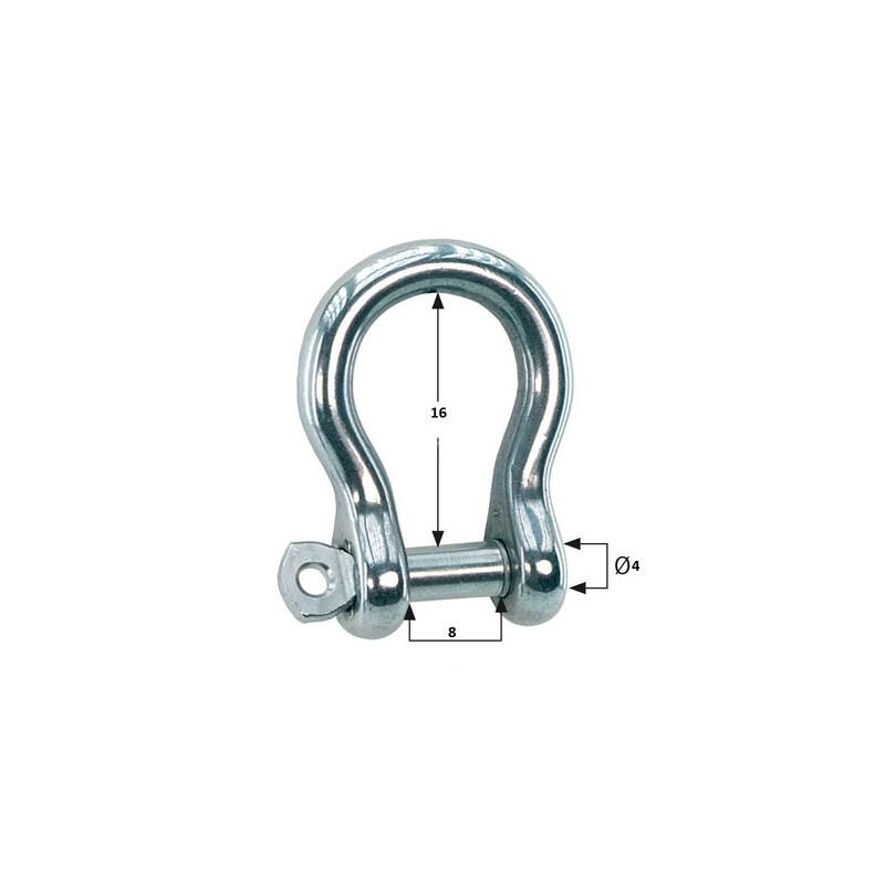Manille lyre inox - ORANGEMARINE 2/3