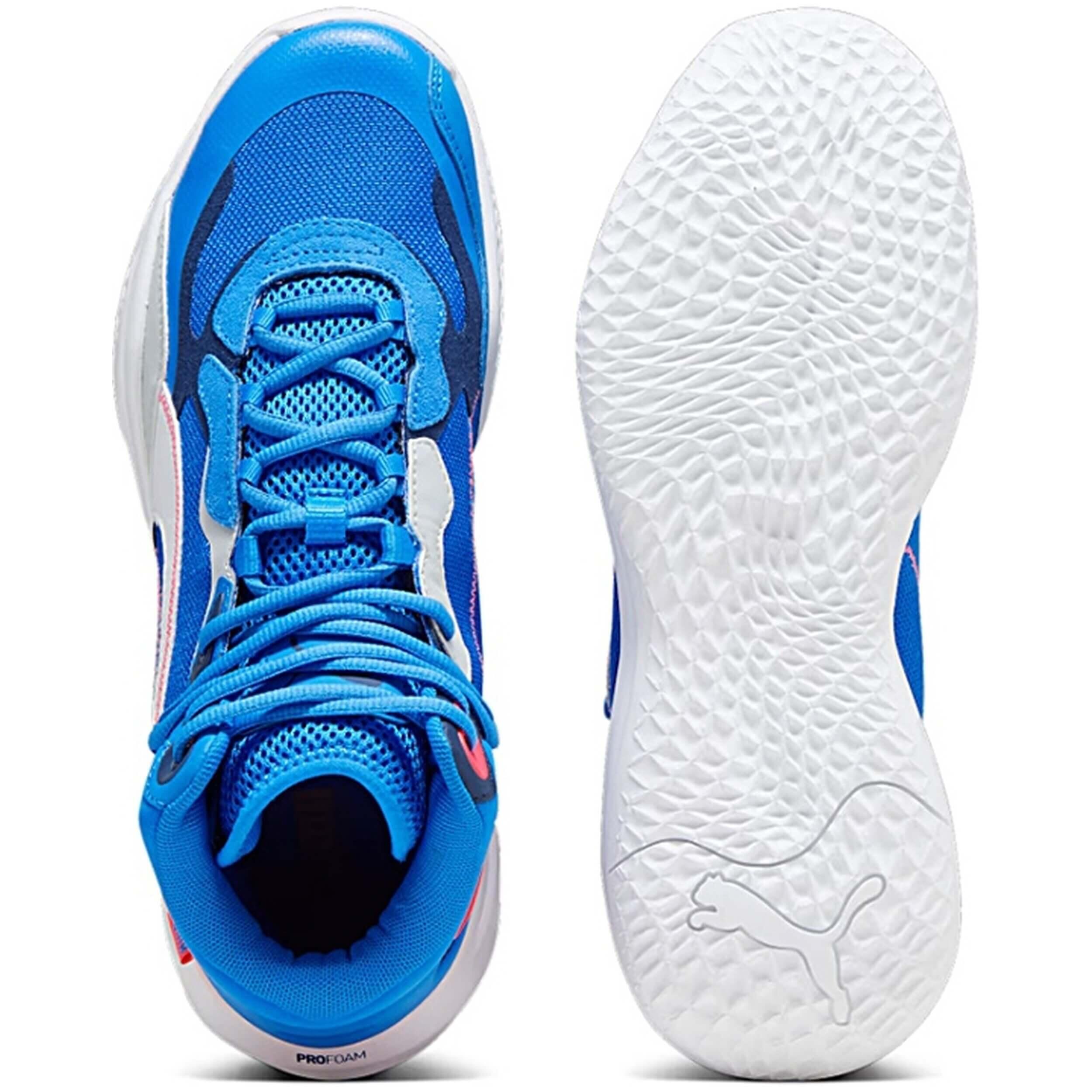 Chaussures de Basket-Ball pour Adultes Basket-ball Puma Playmaker Pro Mid Bleu 4/5