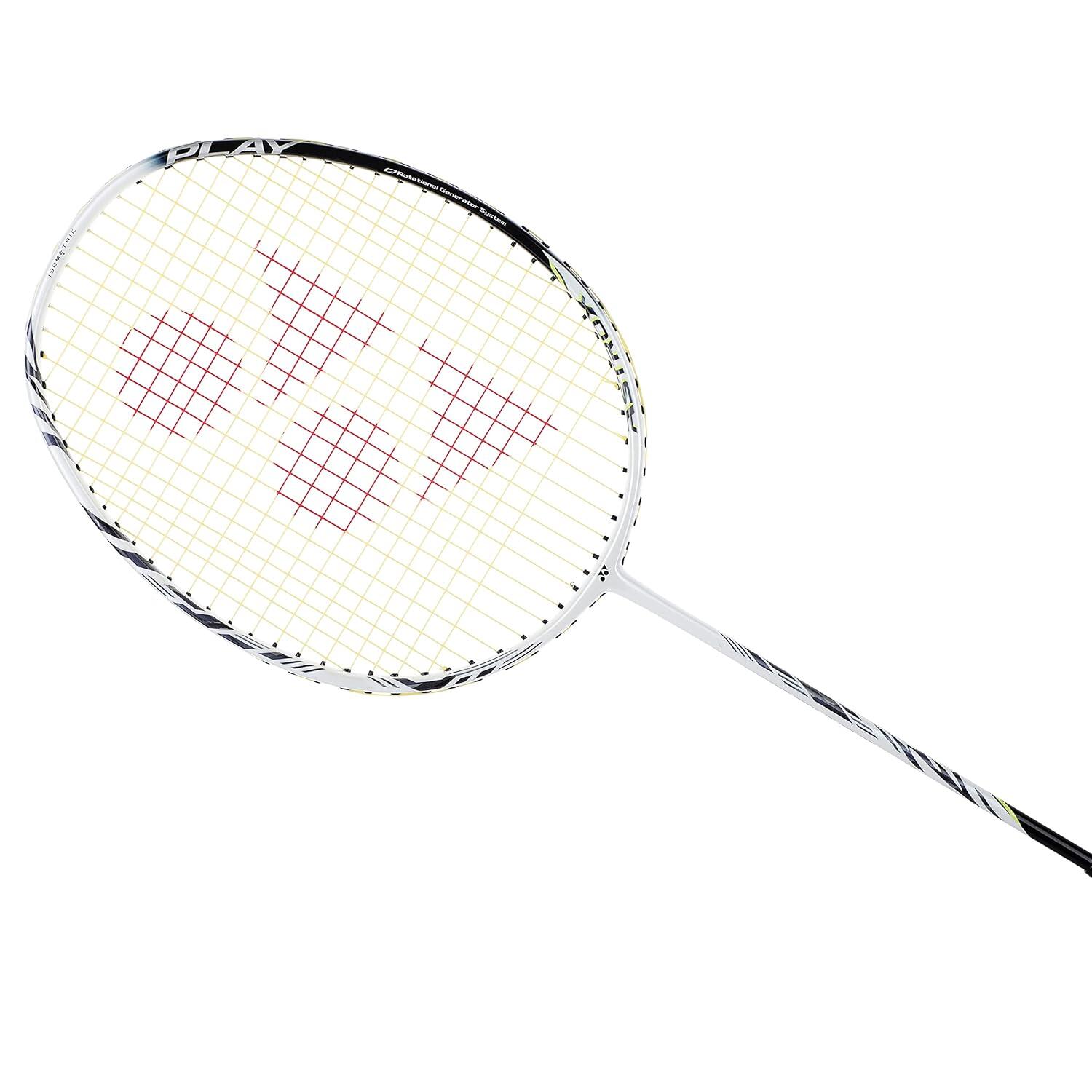 YONEX Astrox 99 Play Graphite Strung Badminton Racket with Full Racket Cover (White Tiger)