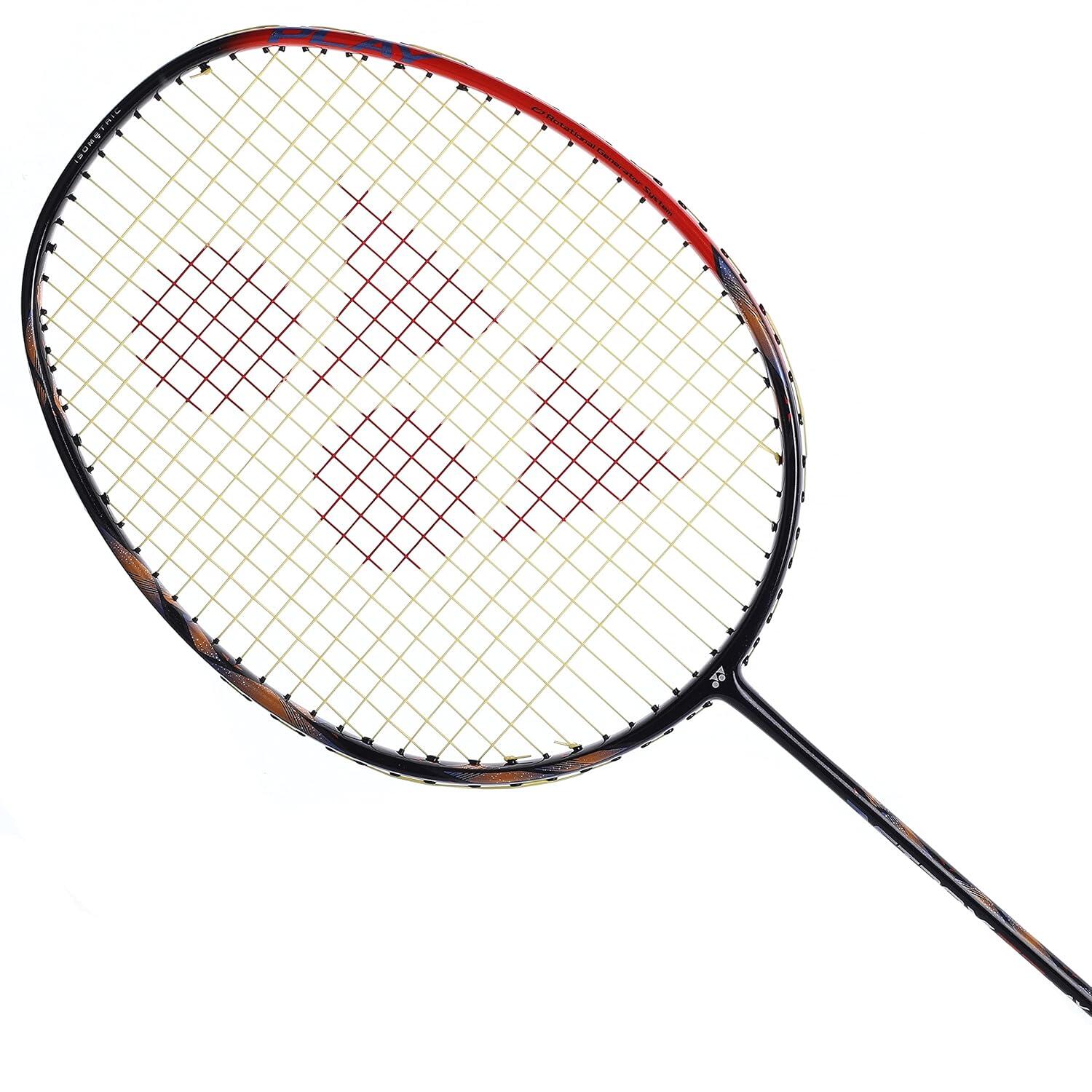 YONEX Astrox 77 Play Graphite Strung Badminton Racket with Full Racket Cover (High Orange)