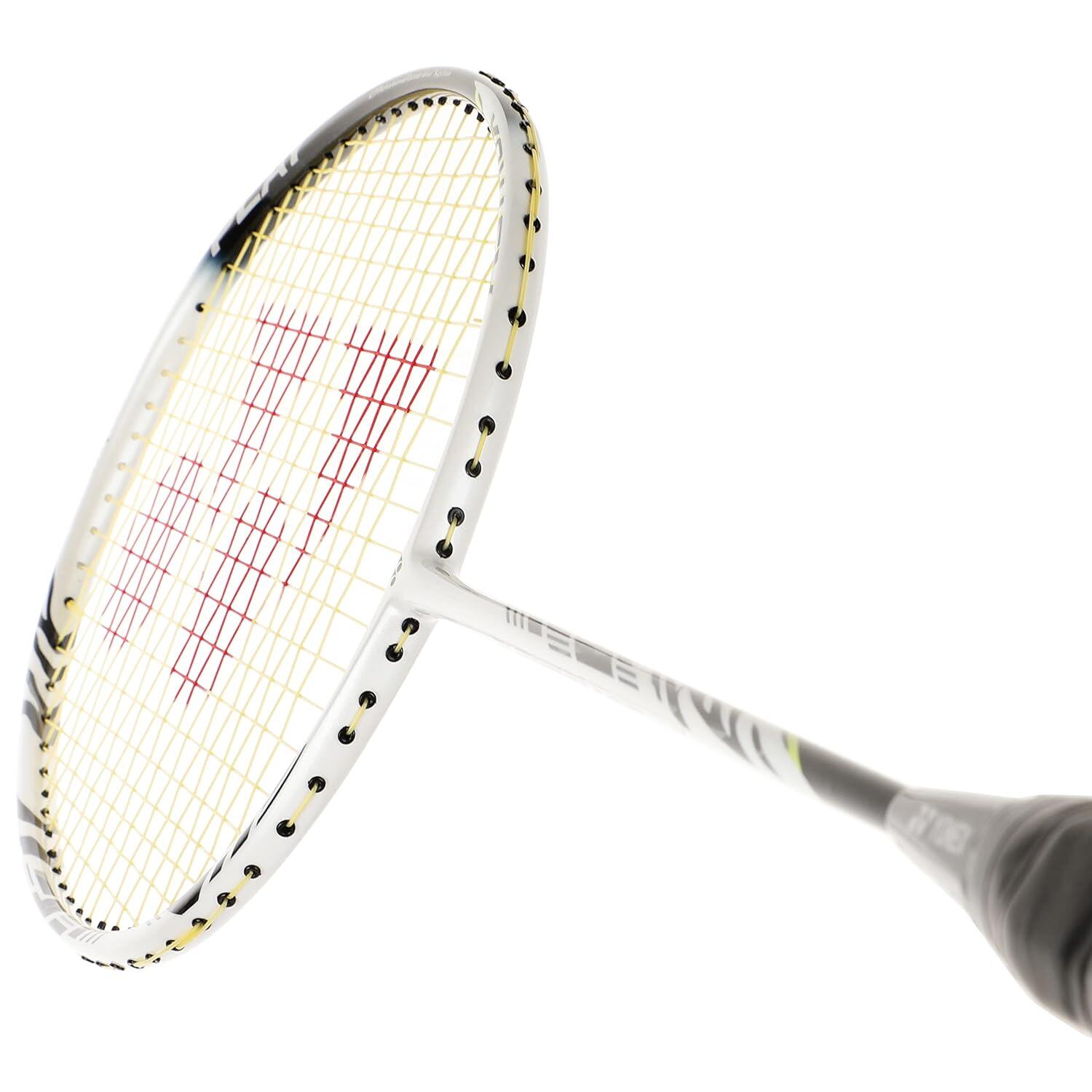 YONEX Astrox 99 Play Graphite Strung Badminton Racket with Full Racket Cover (White Tiger)