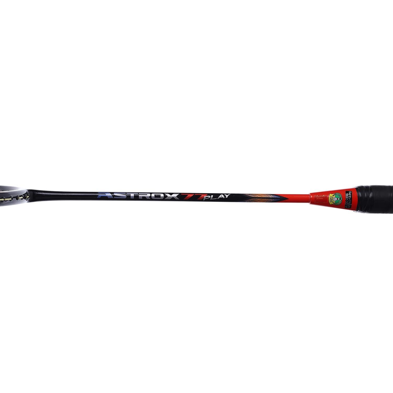 YONEX Astrox 77 Play Graphite Strung Badminton Racket with Full Racket Cover (High Orange)