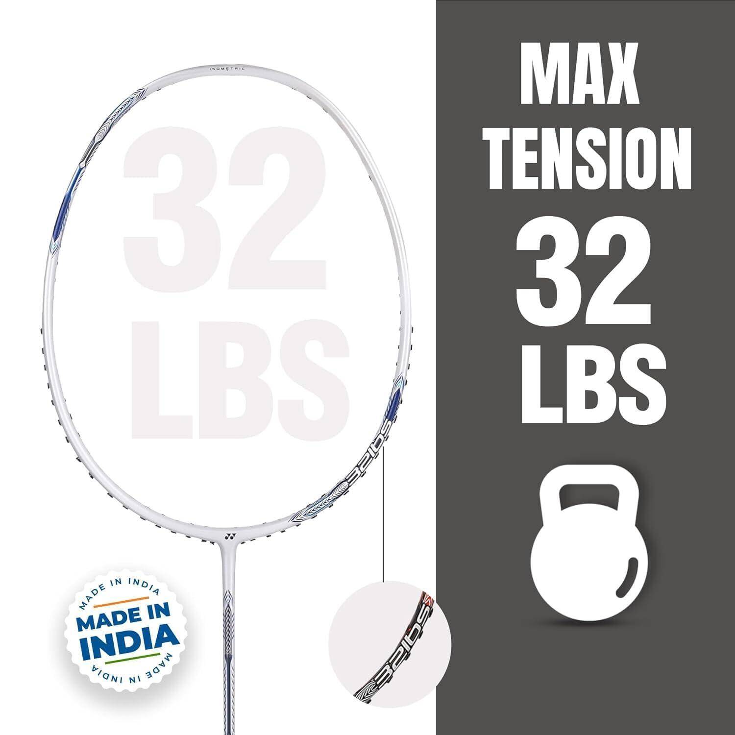 Yonex Badminton Racquet Astrox Attack 9 Pearl White (G4 4U) Made in INDIA -  5