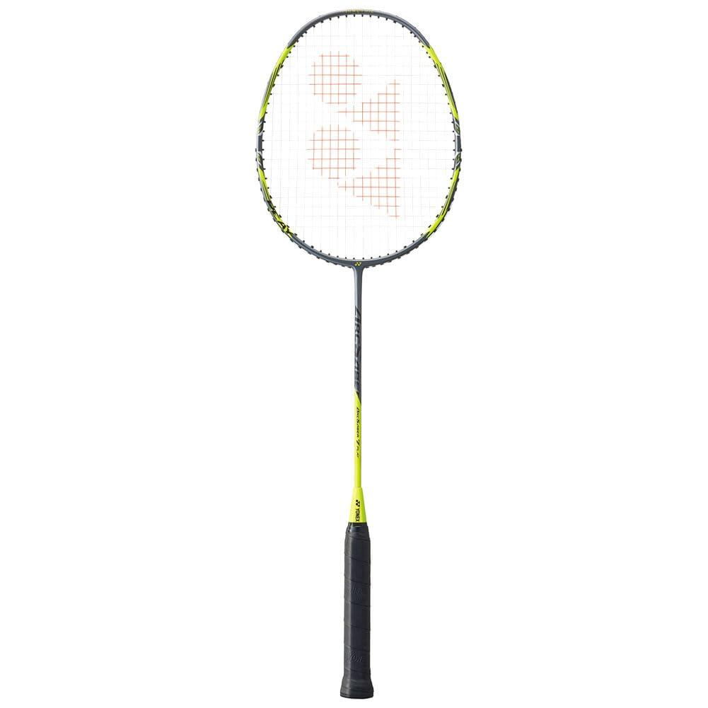 YONEX Arcsaber 7  Play Graphite Strung Badminton Racket with Full Racket Cover (Grey/Yellow)
