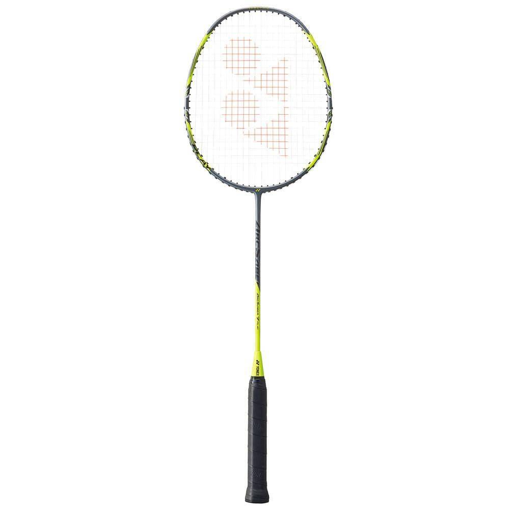 YONEX Arcsaber 7  Play Graphite Strung Badminton Racket with Full Racket Cover (Grey/Yellow)
