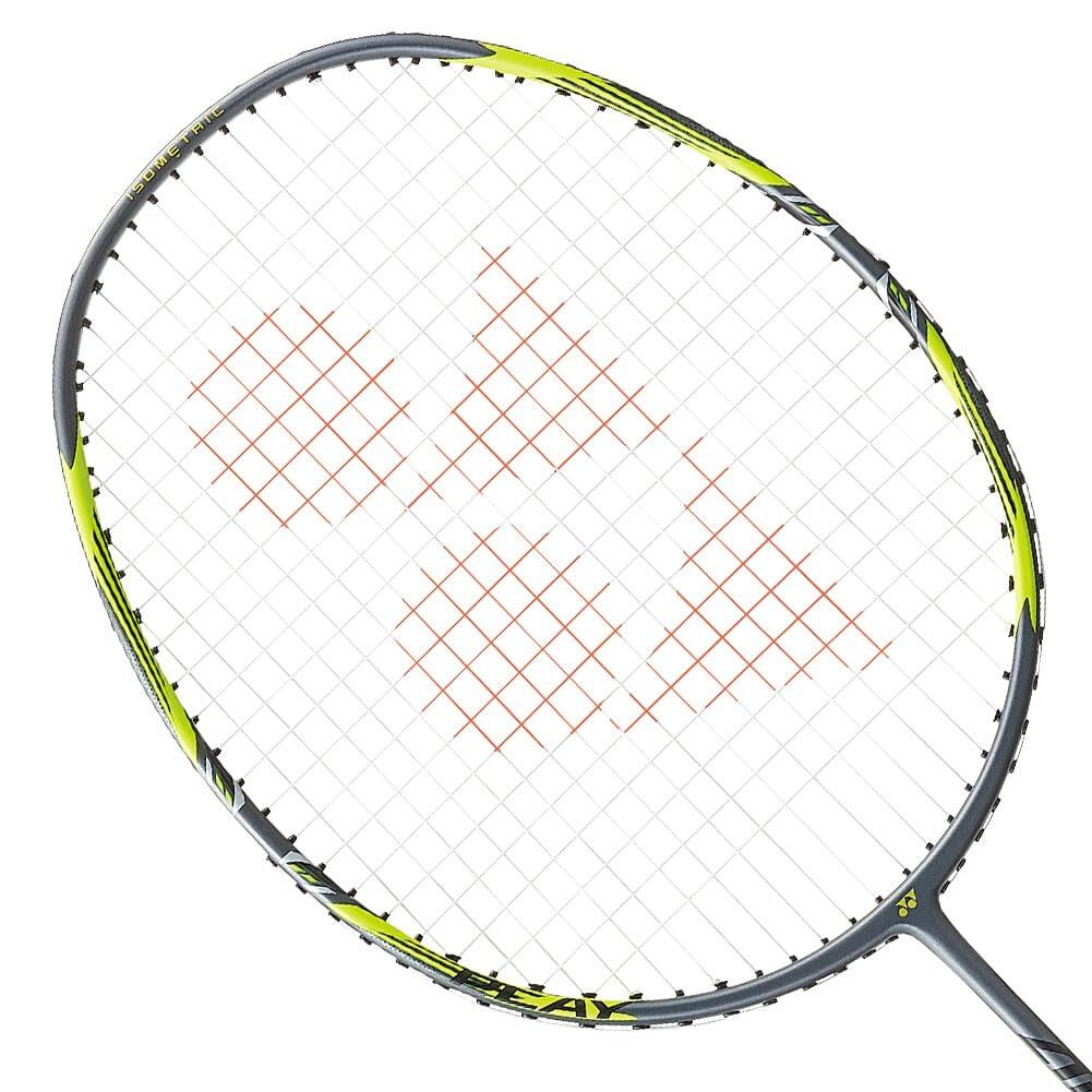 YONEX Arcsaber 7  Play Graphite Strung Badminton Racket with Full Racket Cover (Grey/Yellow)