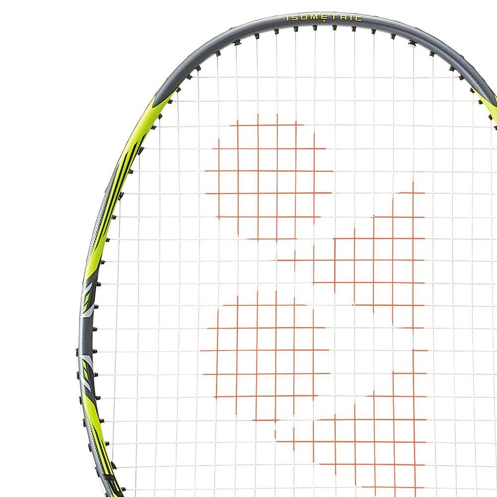 YONEX Arcsaber 7  Play Graphite Strung Badminton Racket with Full Racket Cover (Grey/Yellow)