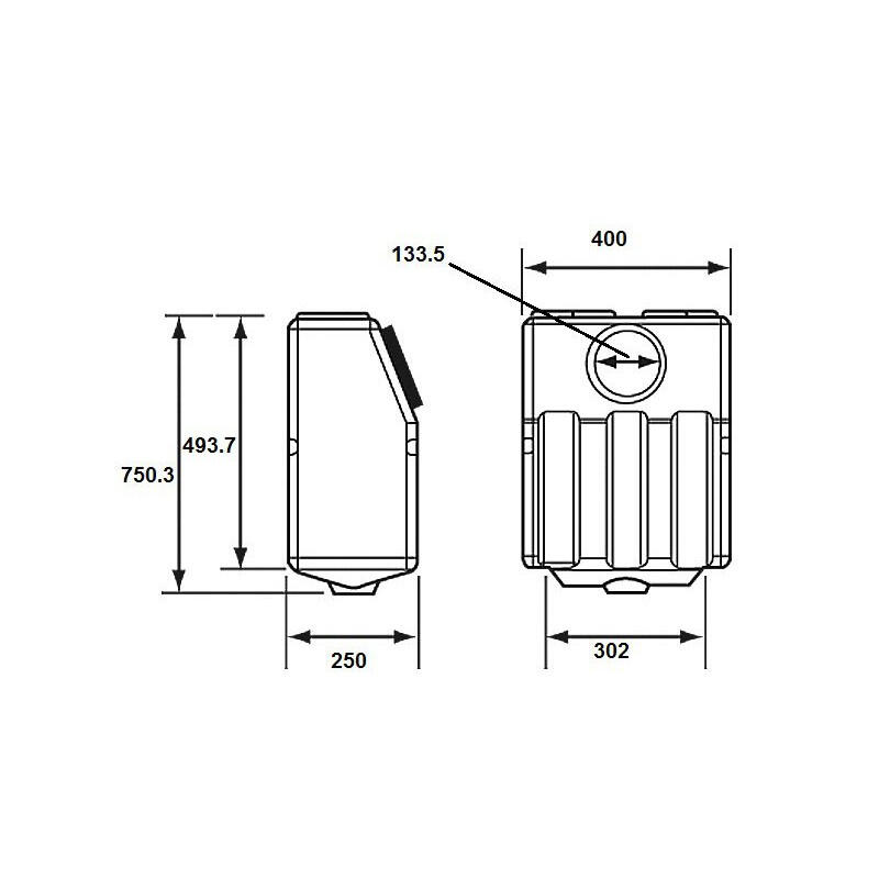 Réservoir eaux noires vertical ZEFIRO - 60 l
