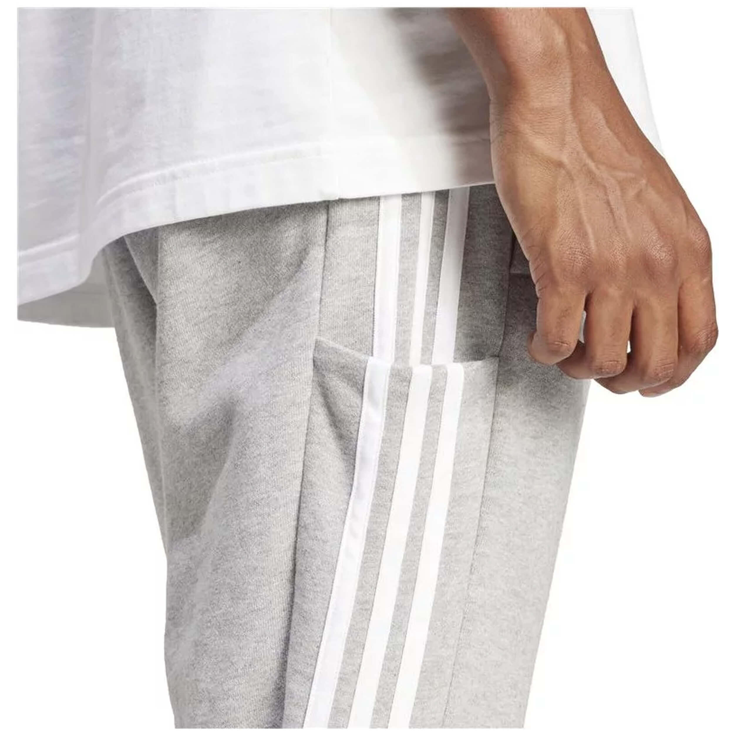 Calças Afuniladas em Moletão 3-Stripes Essentials 5/5