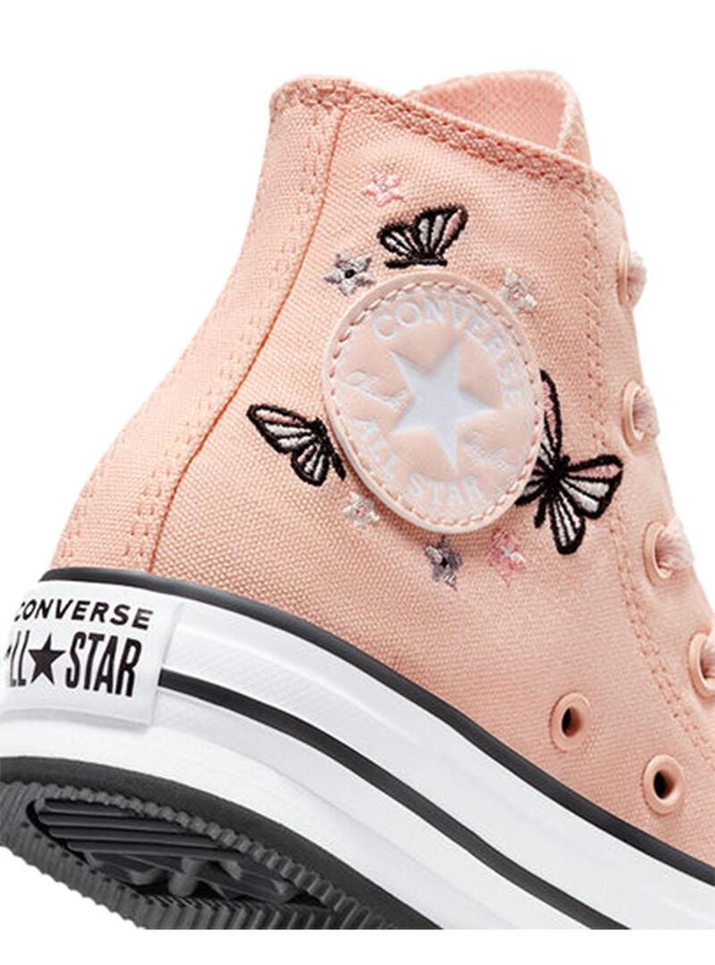 Chaussure pour fille Converse All Star Eva Lift plateforme Rose 3/7