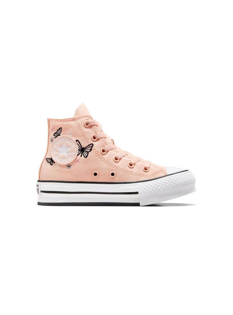 Chaussure pour fille Converse All Star Eva Lift plateforme Rose 1/7