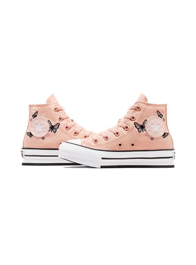 Chaussure pour fille Converse All Star Eva Lift plateforme Rose 7/7