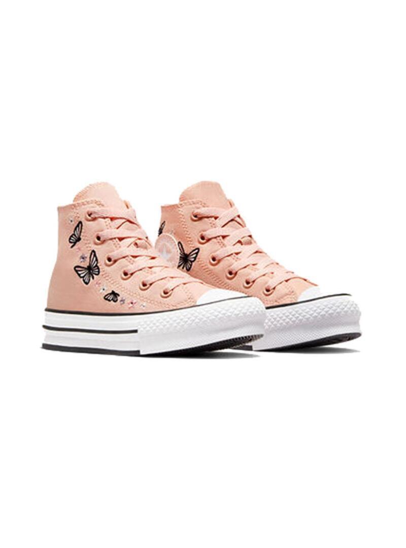 Chaussure pour fille Converse All Star Eva Lift plateforme Rose 6/7