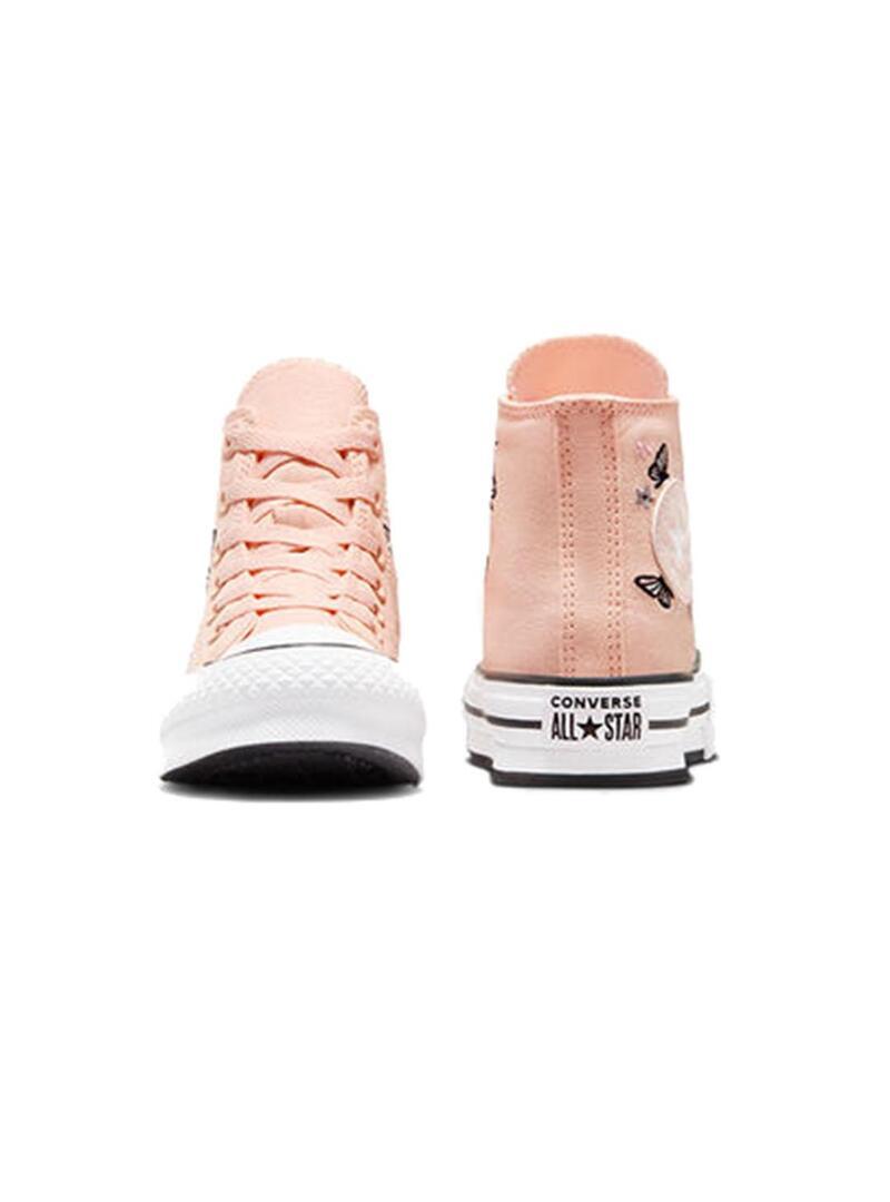 Chaussure pour fille Converse All Star Eva Lift plateforme Rose 4/7