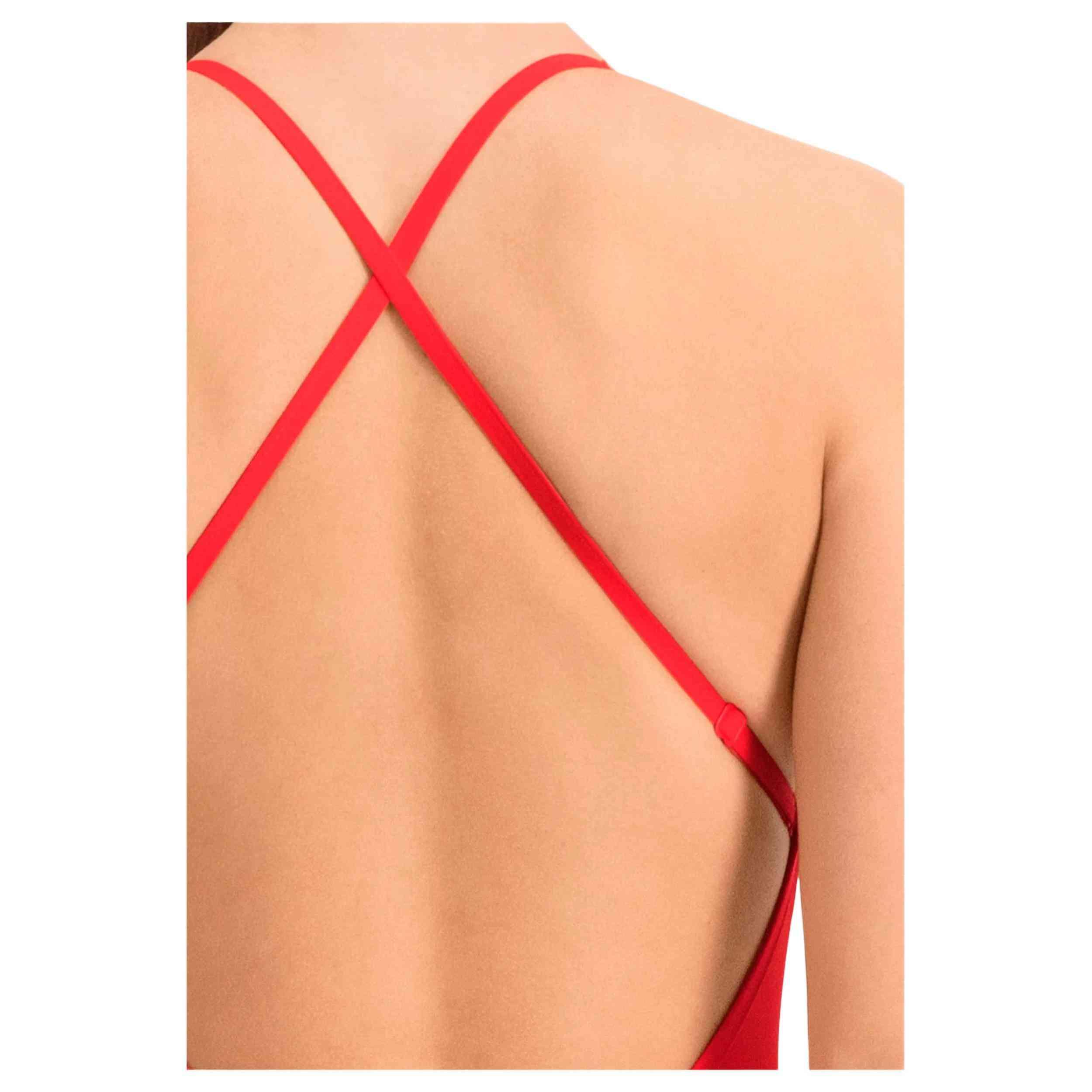 Maillot de bain Puma V-Neck Cross-back, Rouge, Femmes 5/7