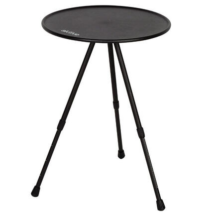 Aktive Table de camping pliante ronde noire, légère et compacte