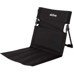 Aktive Chaise de sol pliante noire avec dossier réglable et sac de transport