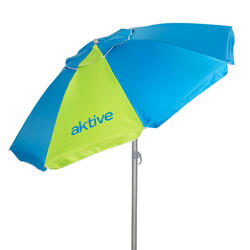 Parasol de plage bleu et vert de 200 cm avec housse (expédition aléatoire)