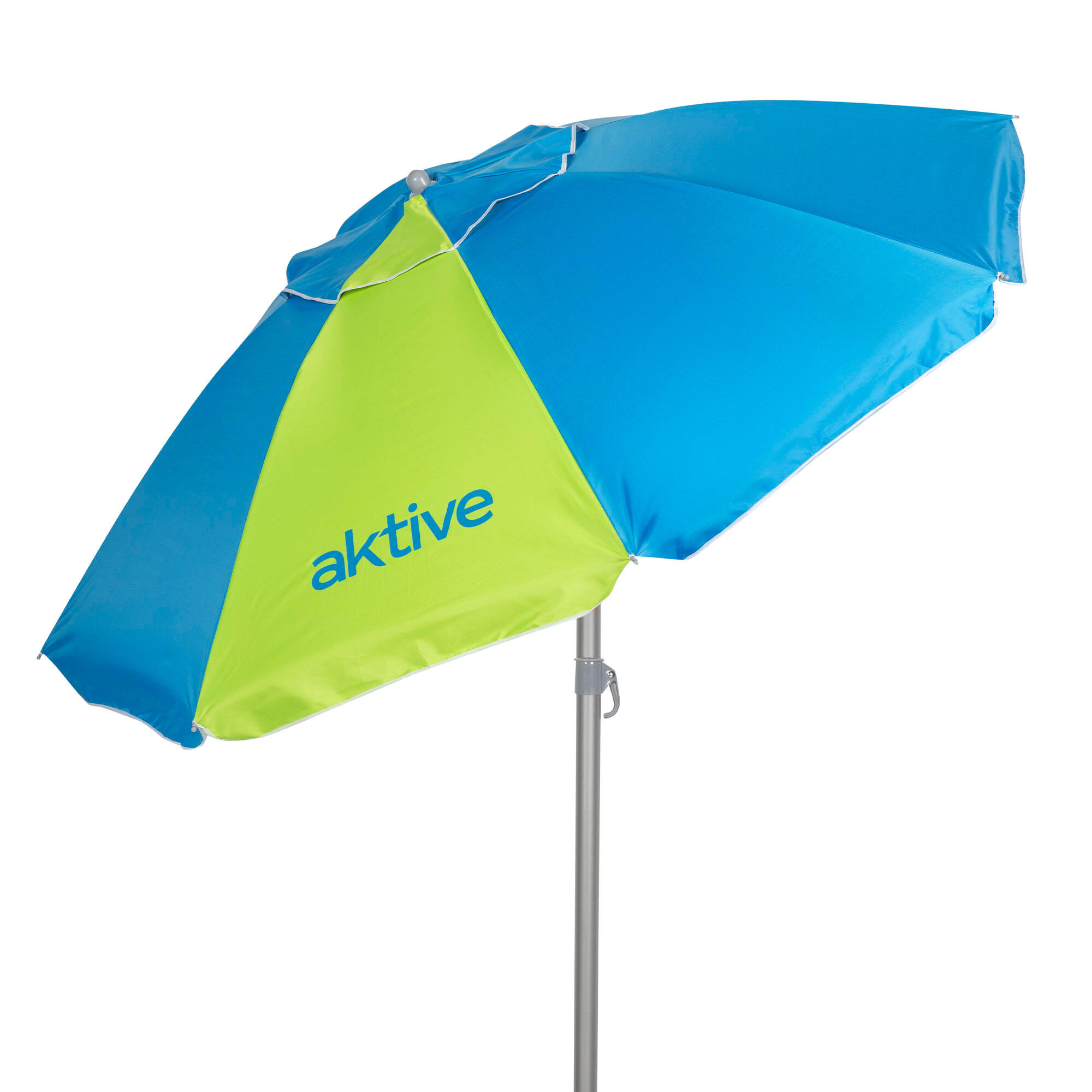 Aktive Guarda-sol de praia azul e verde de 200 cm com capa (envio aleatório)