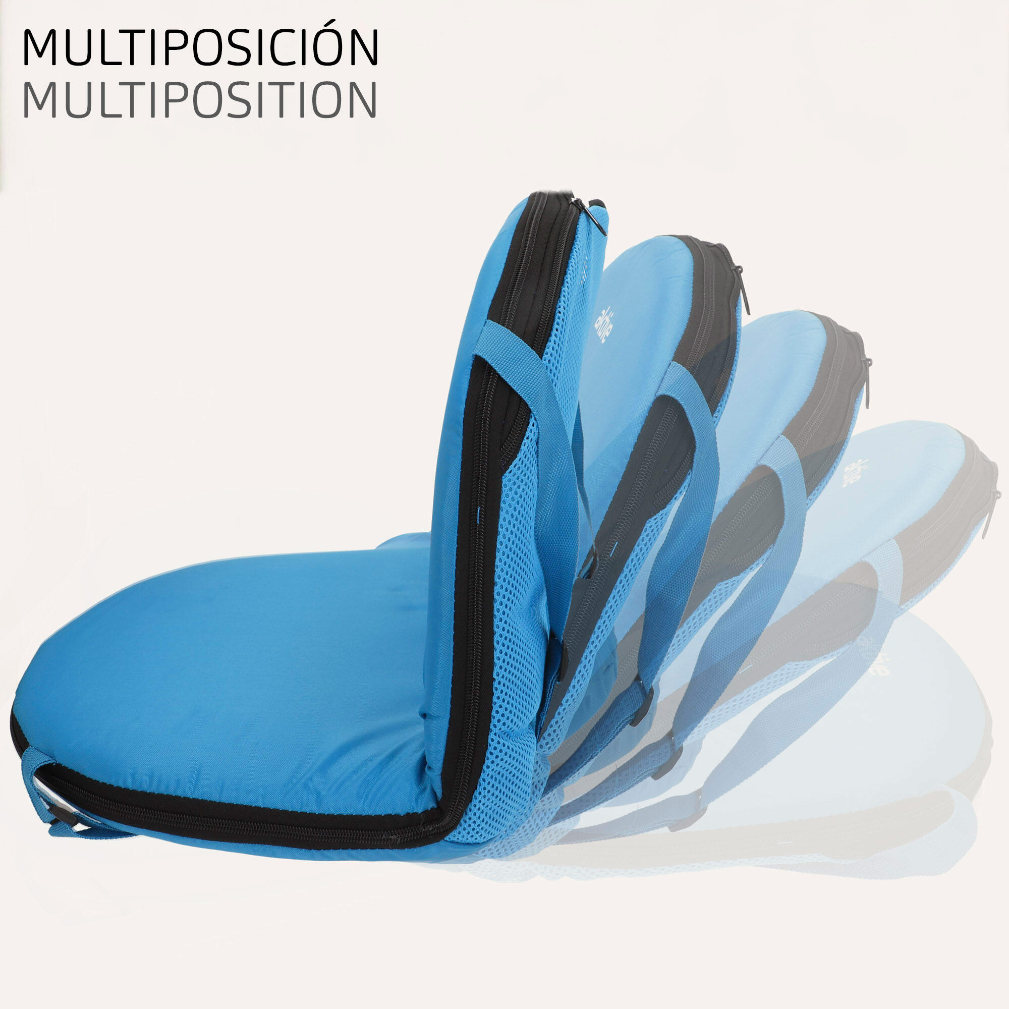 Aktive Sedile pieghevole blu con schienale regolabile 3/7