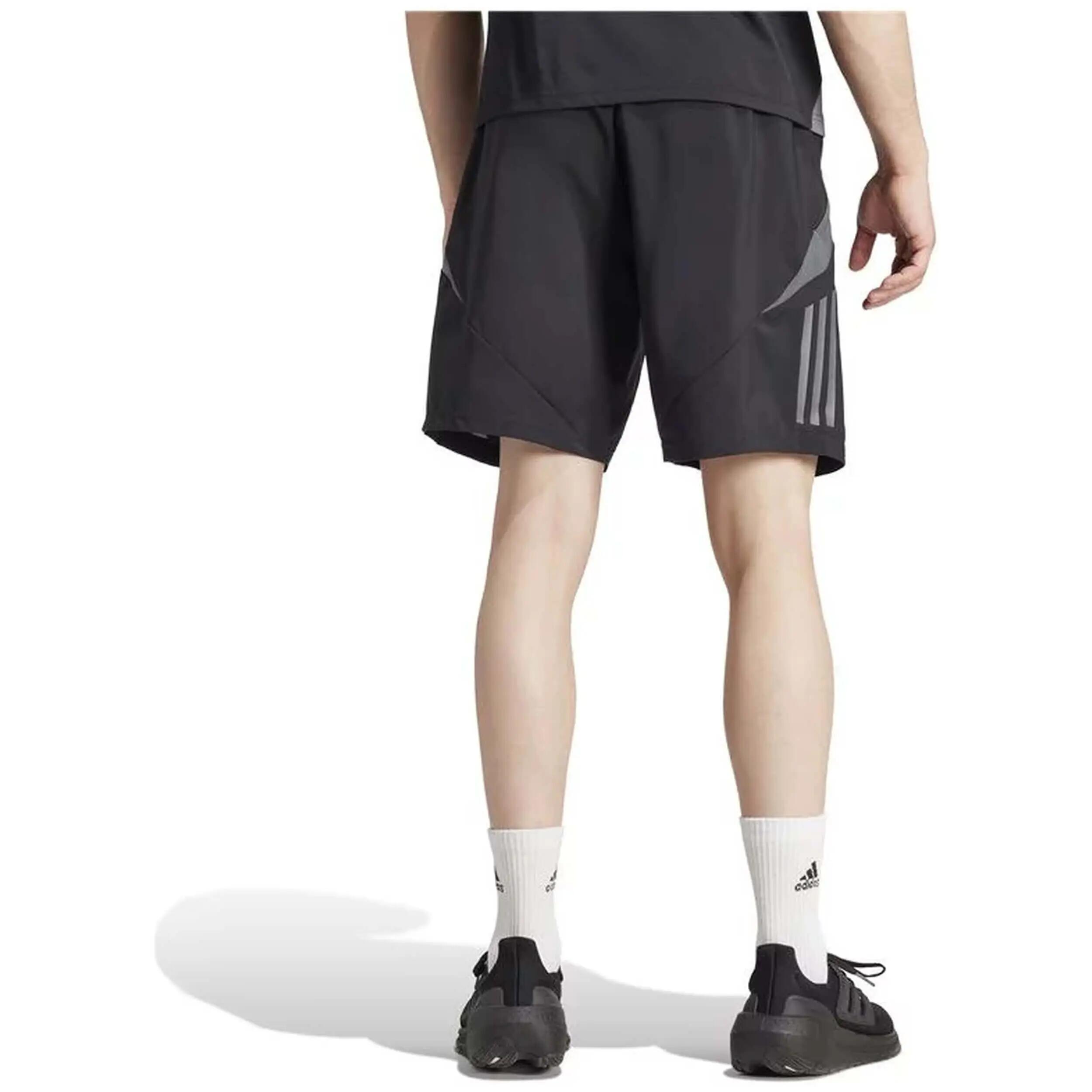 PANTALONCINO da calcio uomo adidas nero/bianco 3/6