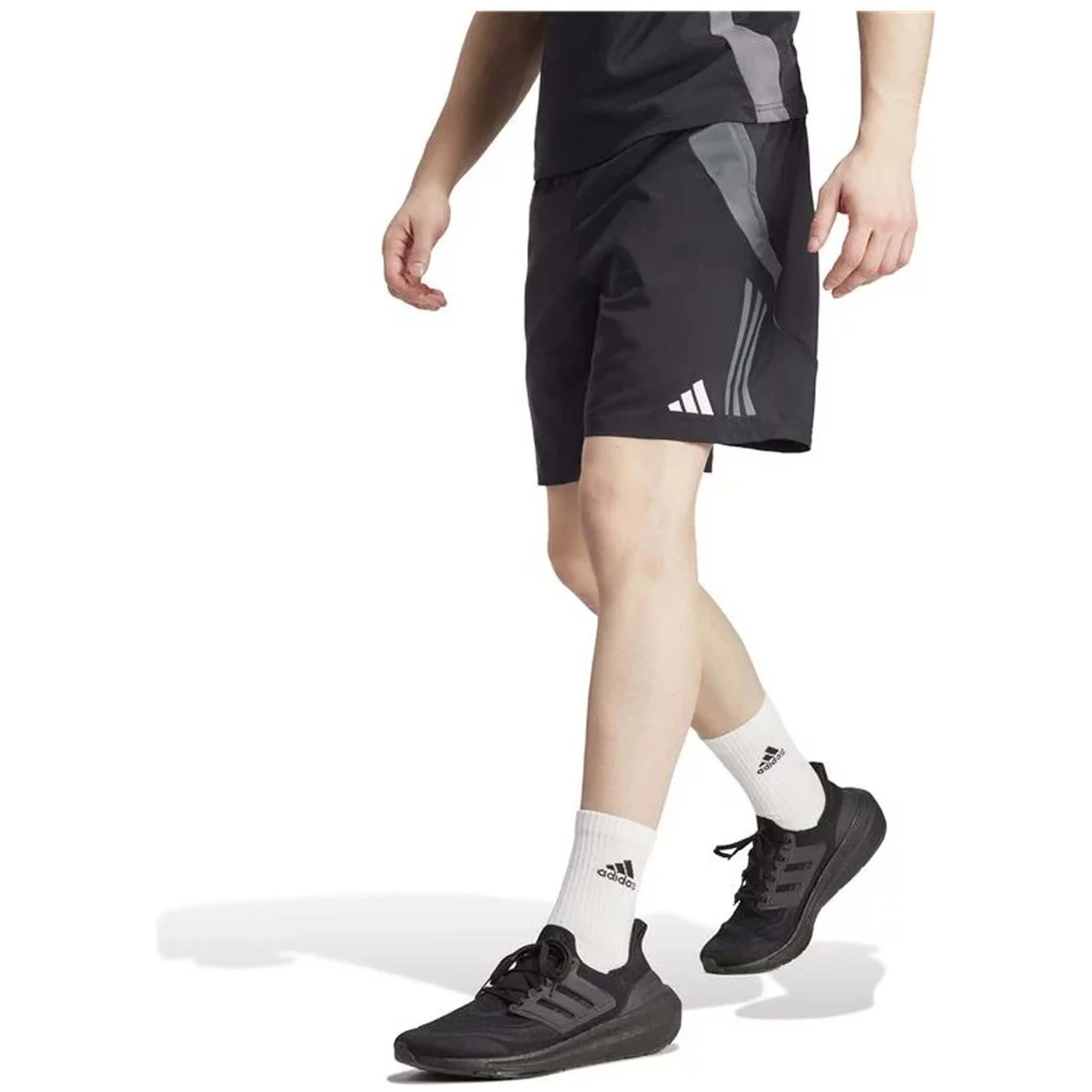 PANTALONCINO da calcio uomo adidas nero/bianco 2/6