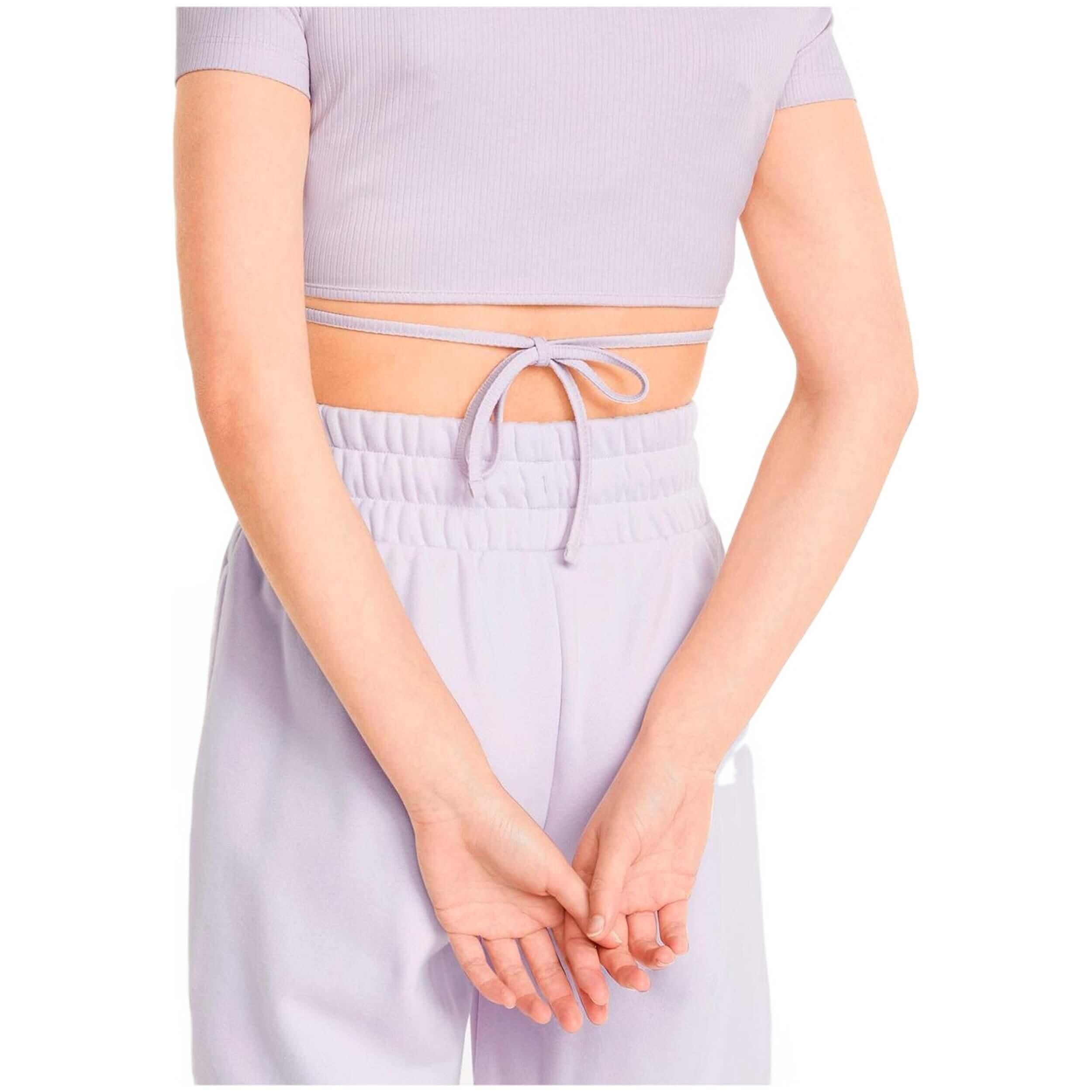 Haut pour femme Puma Classics côtelé violet 3/5