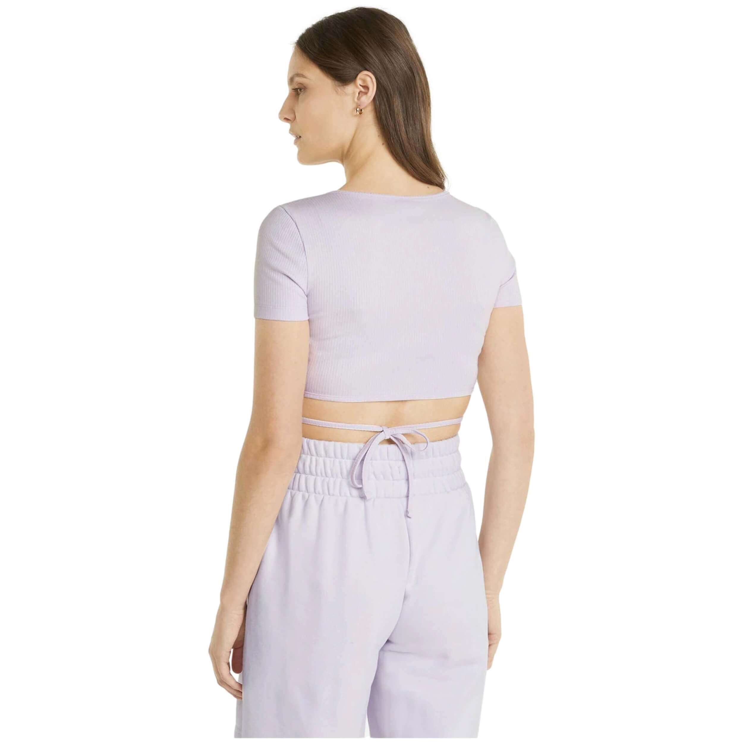 Haut pour femme Puma Classics côtelé violet 4/5