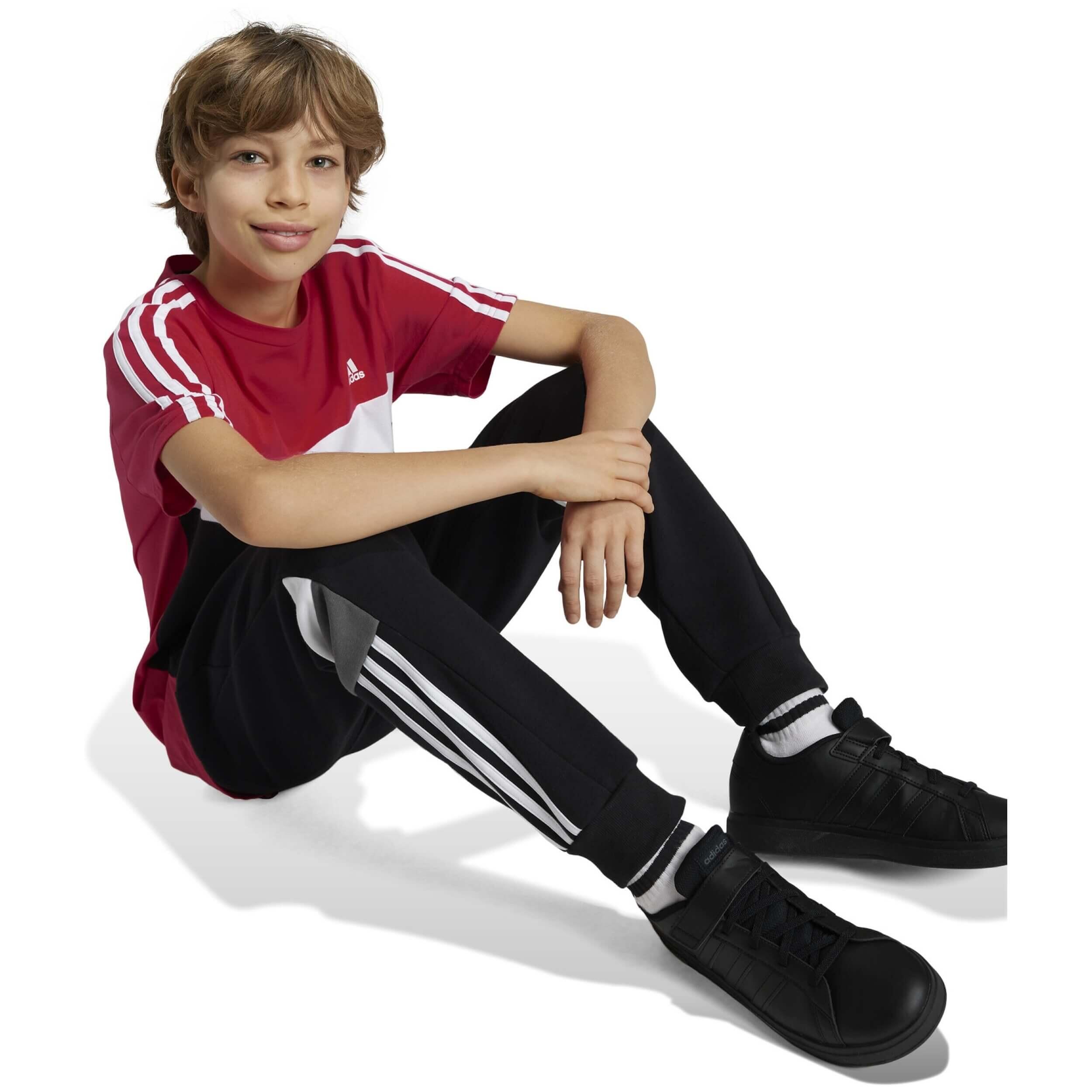 Pantalon largo Adidas Tiberio 3-Stripes para niños unisex 5/5