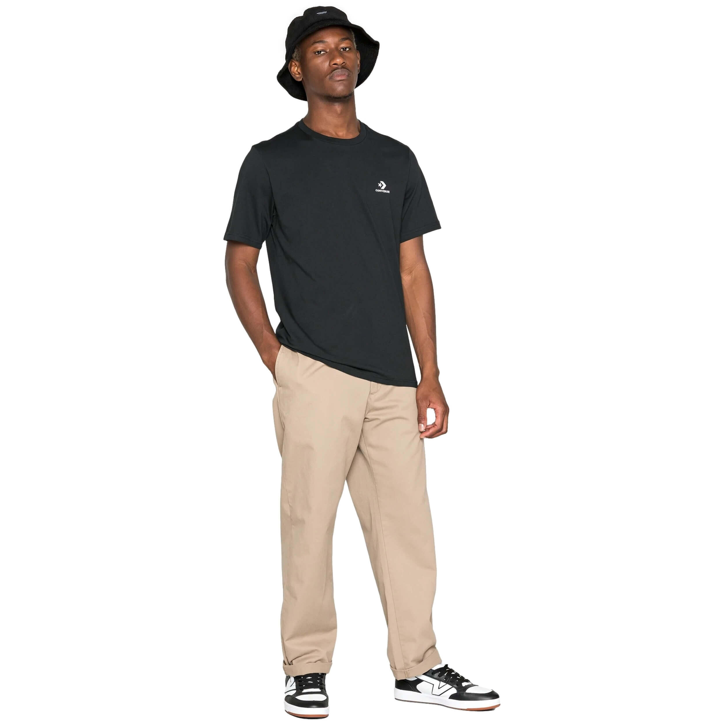 T-shirt Converse go-to brodé blanc. 4/5