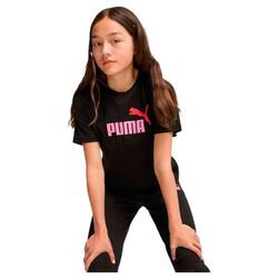 T shirt à manches courtes Enfant Puma Girls Logo Cropped Noir