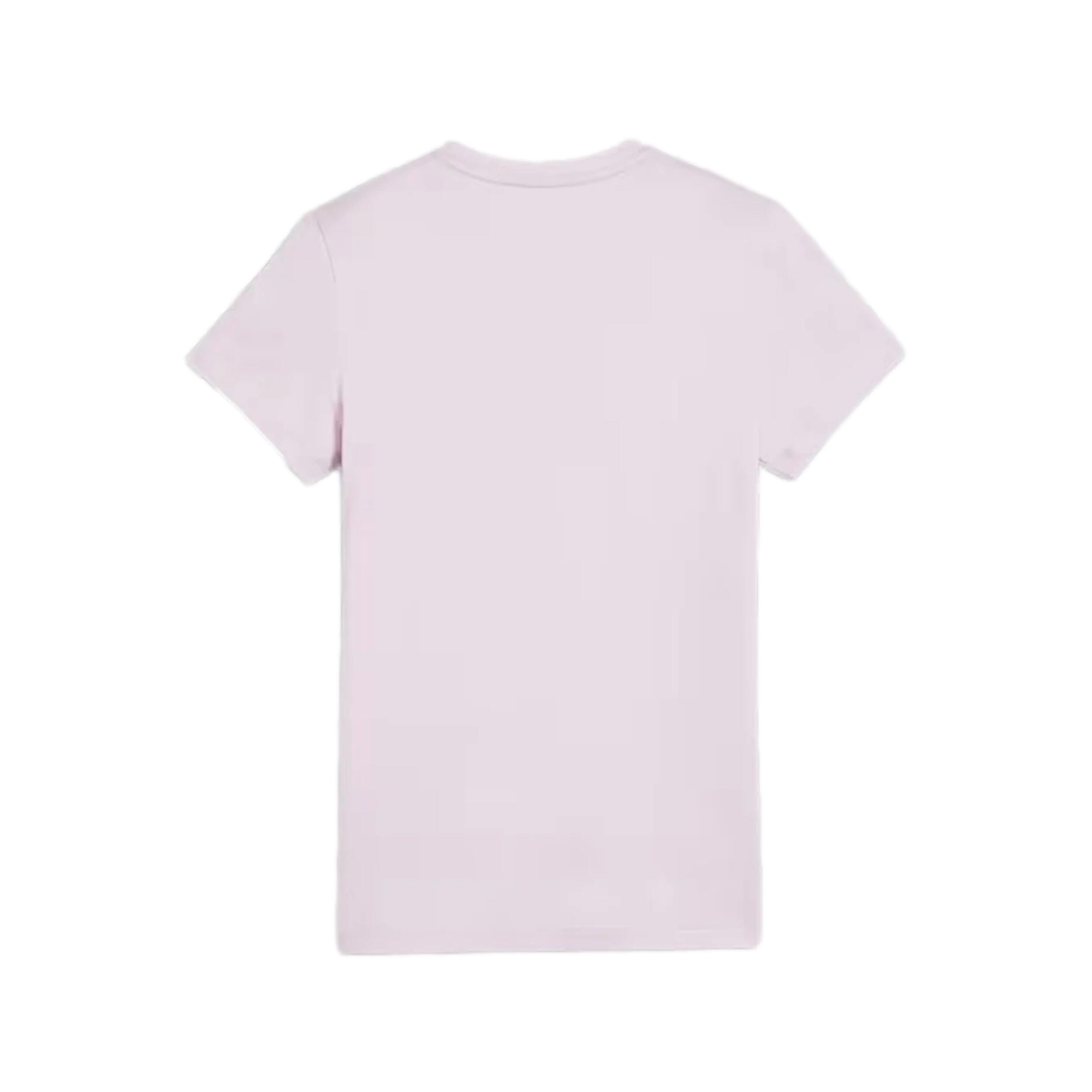 Essentials Logo T-Shirt Damen PUMA Grape Mist Purple 5/5