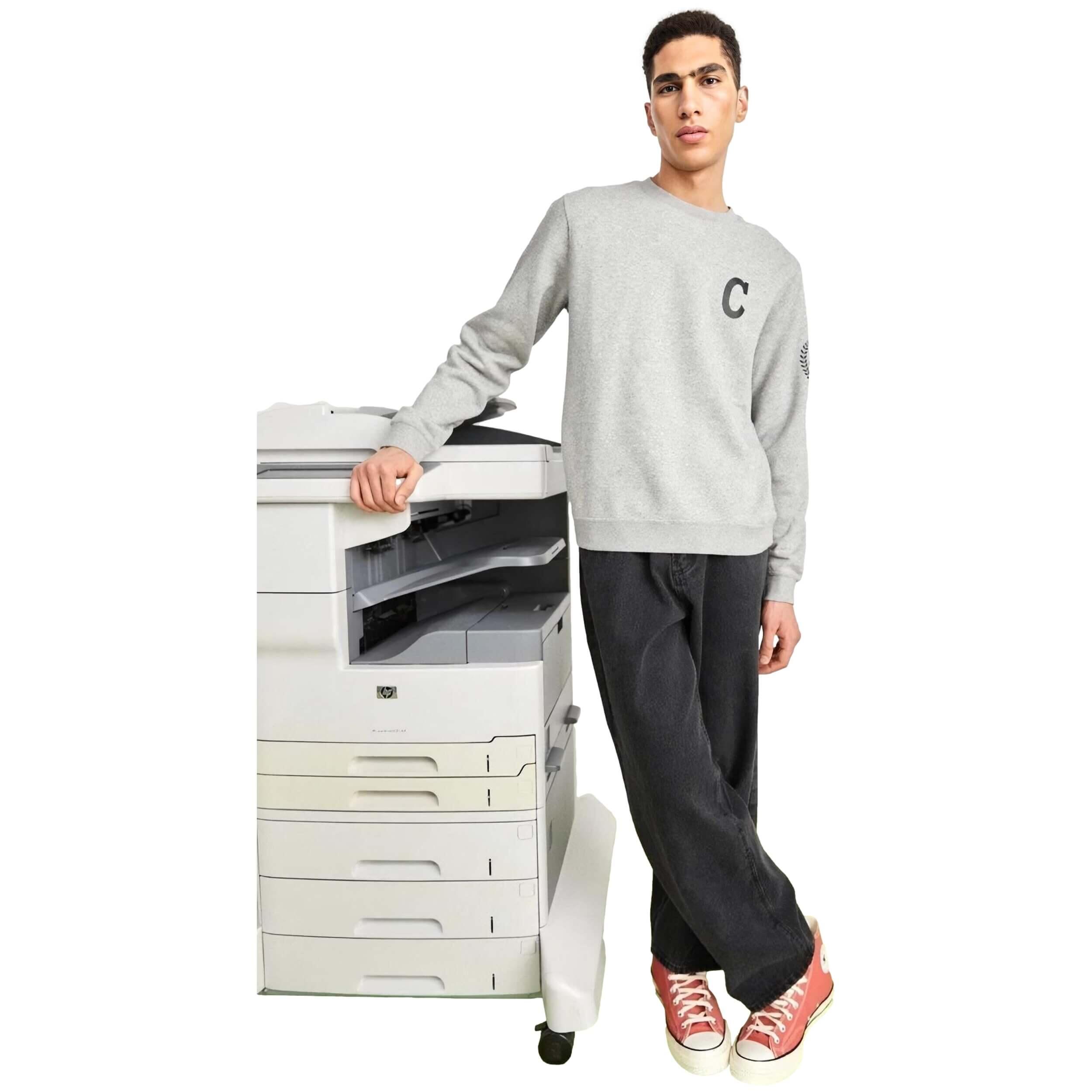 Sweatshirts polaires Converse Chuck rétro graphique Gris 4/5
