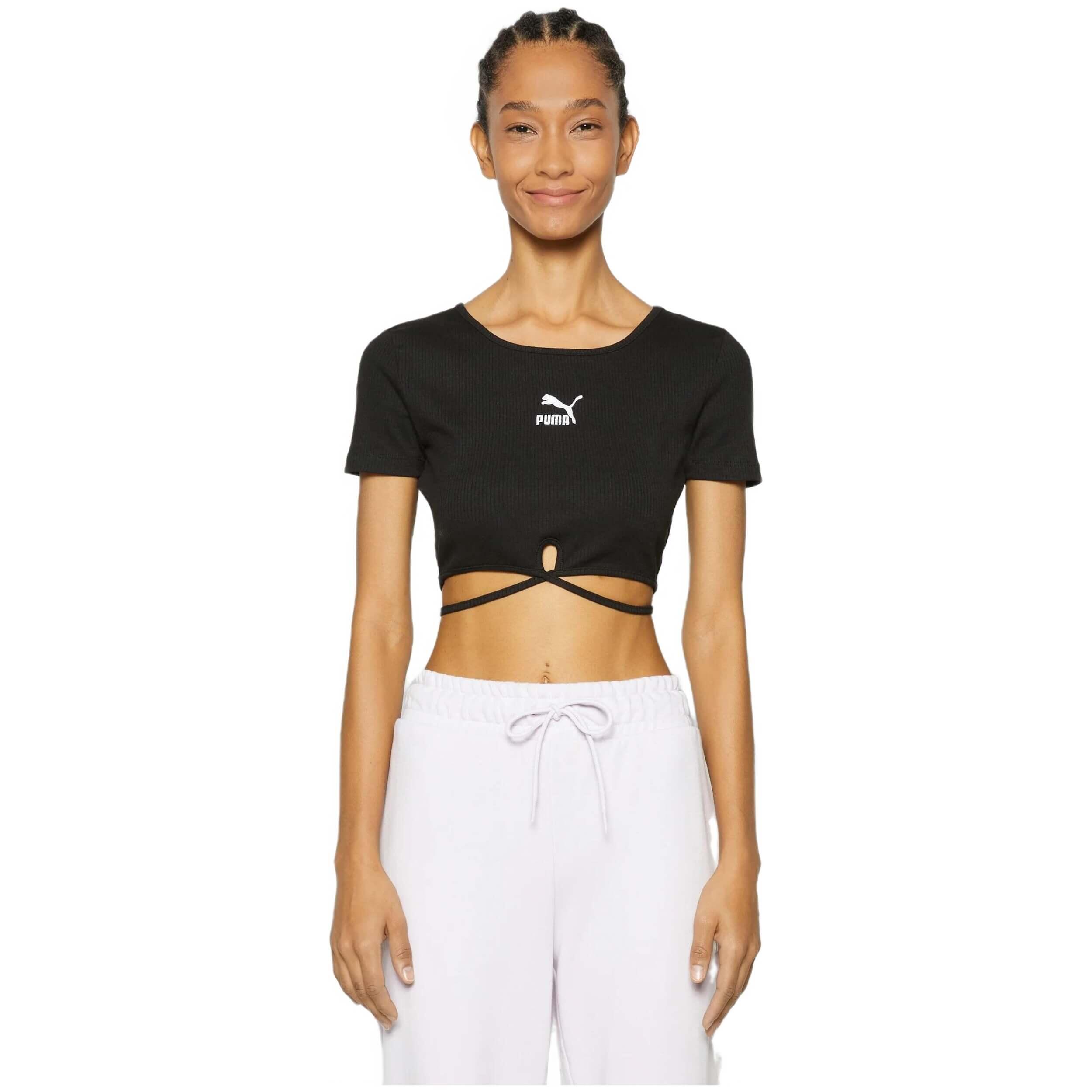 Top para Mujer Puma Classics ribbed Negro 3/5