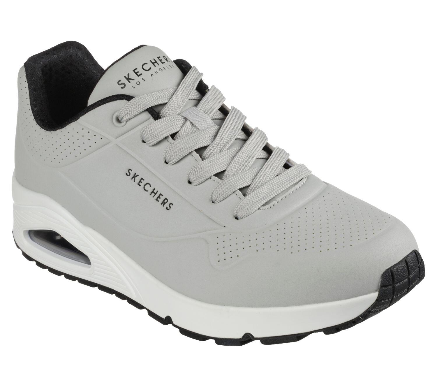SKECHERS Herren UNO STAND ON AIR Sneakers Hellgrau / Schwarz