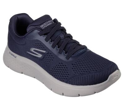Heren go walk flex remark slip-on blauw / grijs