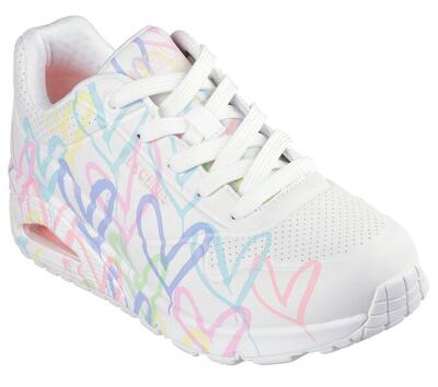 Dames uno spread the love sneaker wit / veelkleurig