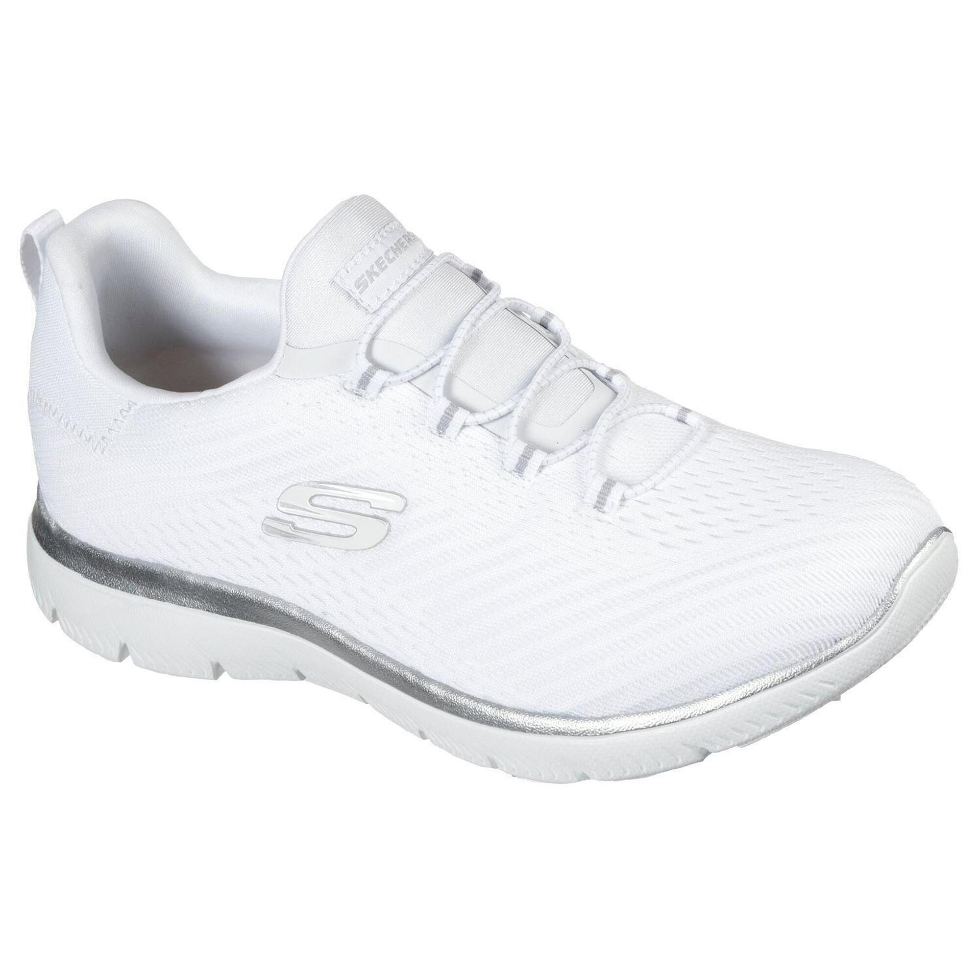 Skechers - Femme Summits Fast Attraction Sneaker Blanc / Argent - Baskets - Blanc|gris - 42 - Decathlon