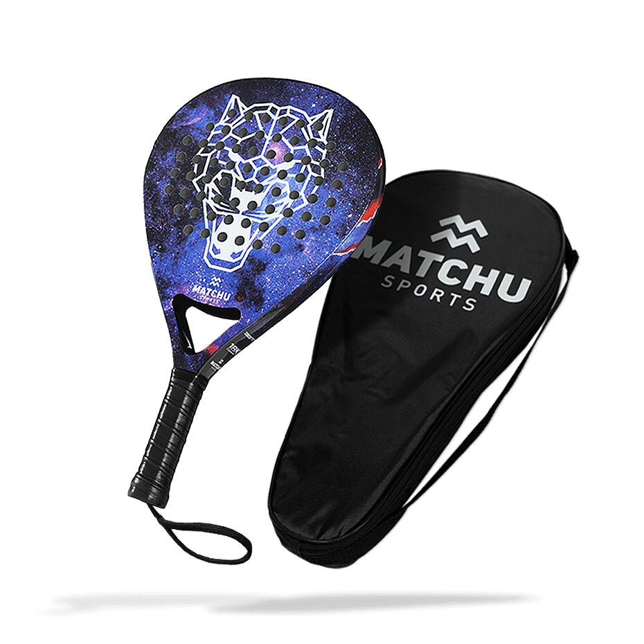 Raquete de padel panther com estojo – formato redondo para mais controlo