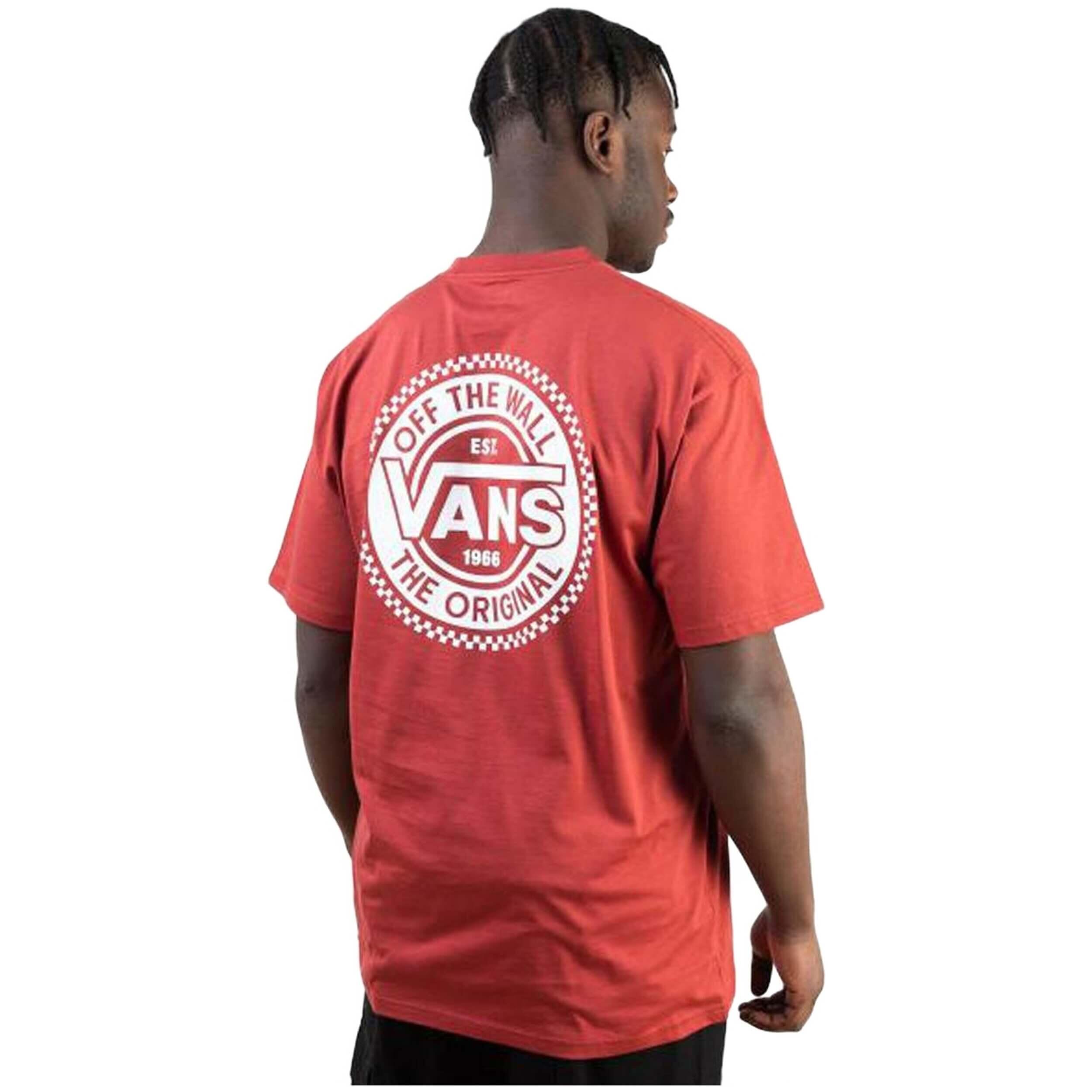 Camiseta de manga corta Vans Original Checkerboard C Chili Oil para hombre 2/3