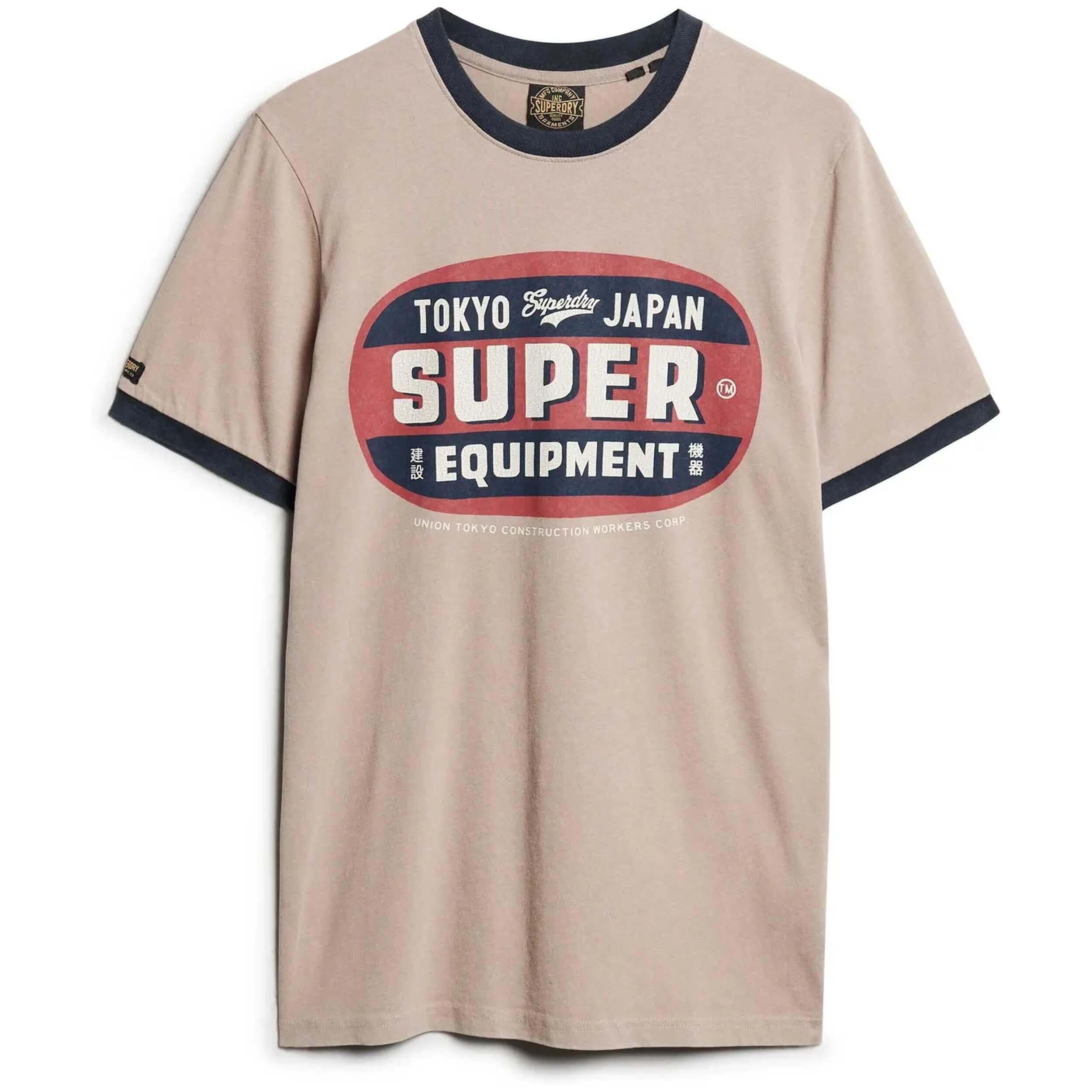 Maglia a maniche corte Superdry Ringer Workwear Graphic per uomini 4/5