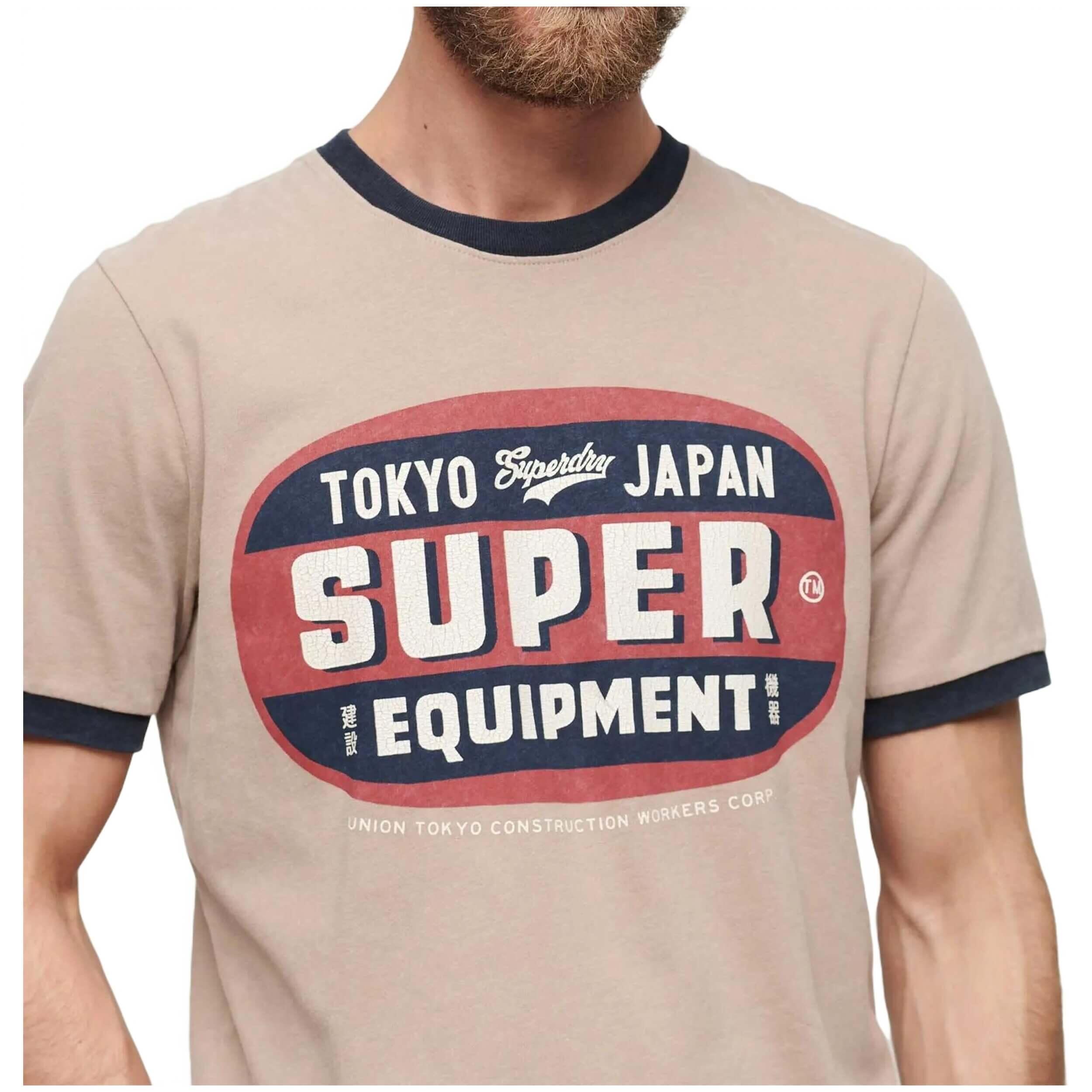 Maglia a maniche corte Superdry Ringer Workwear Graphic per uomini 5/5