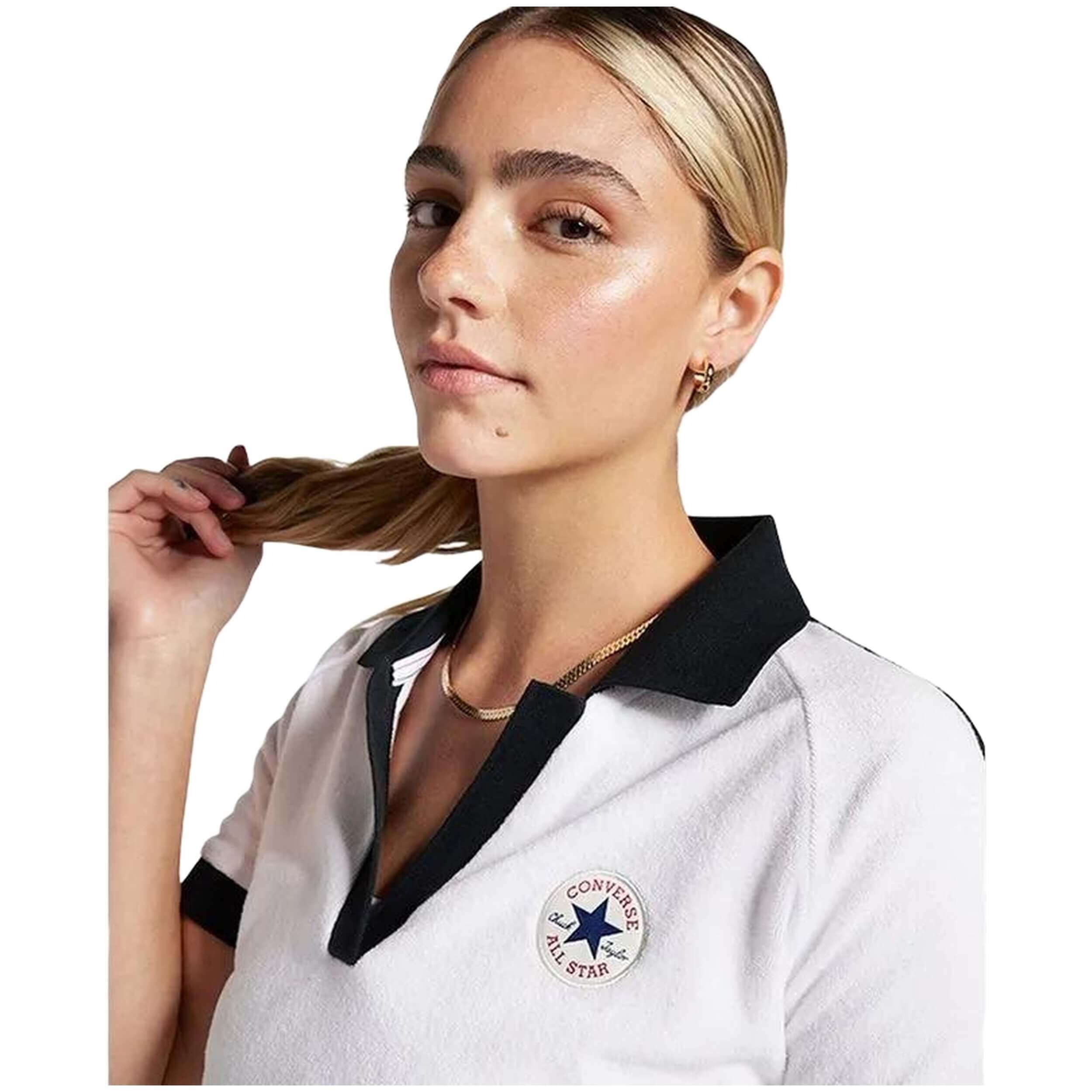 Polo à manches courtes Converse modèle 10026386-A02 pour femmes 3/3