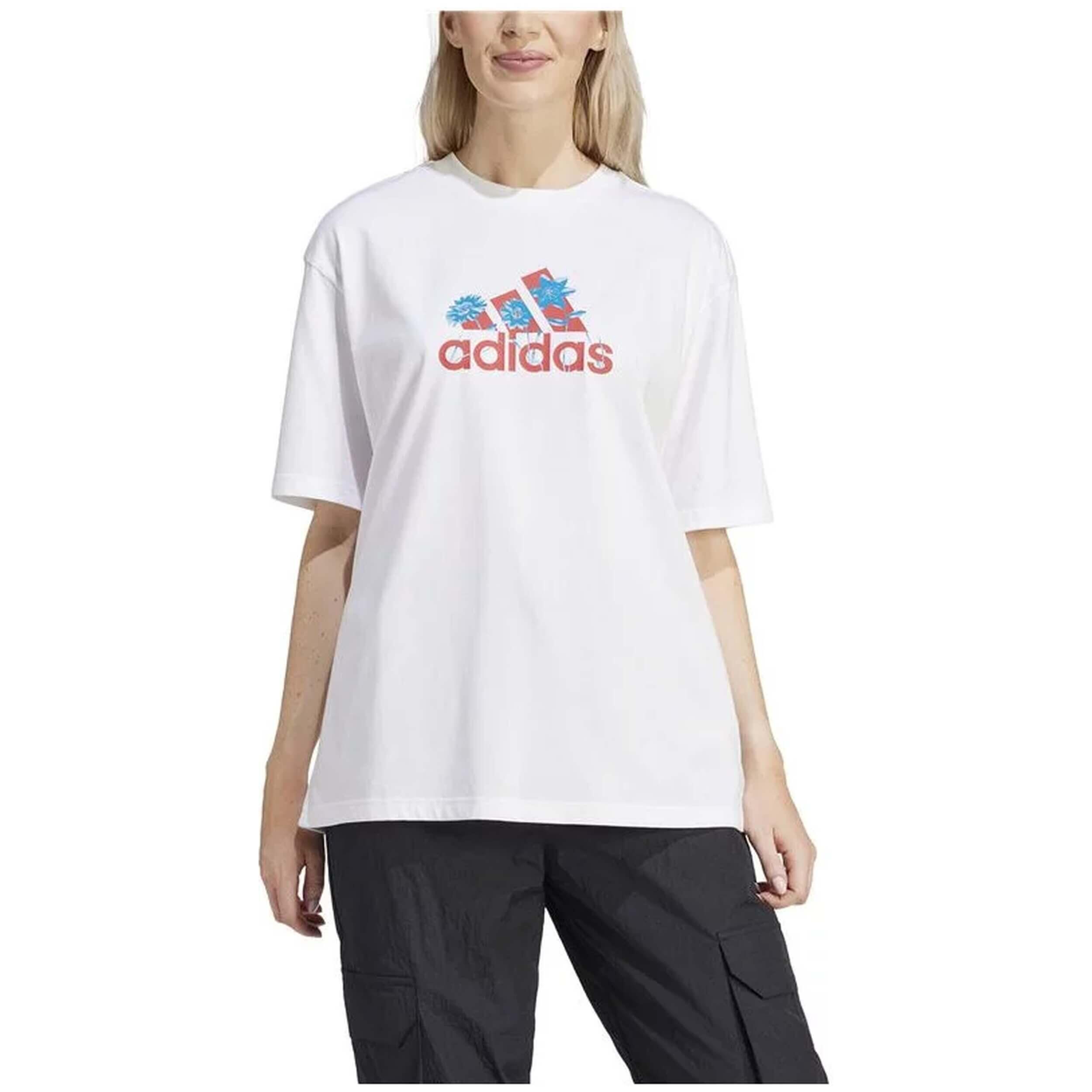 adidas adidas Flower Badge of Sports Gt T-Shirt Femme Blanc 3/7