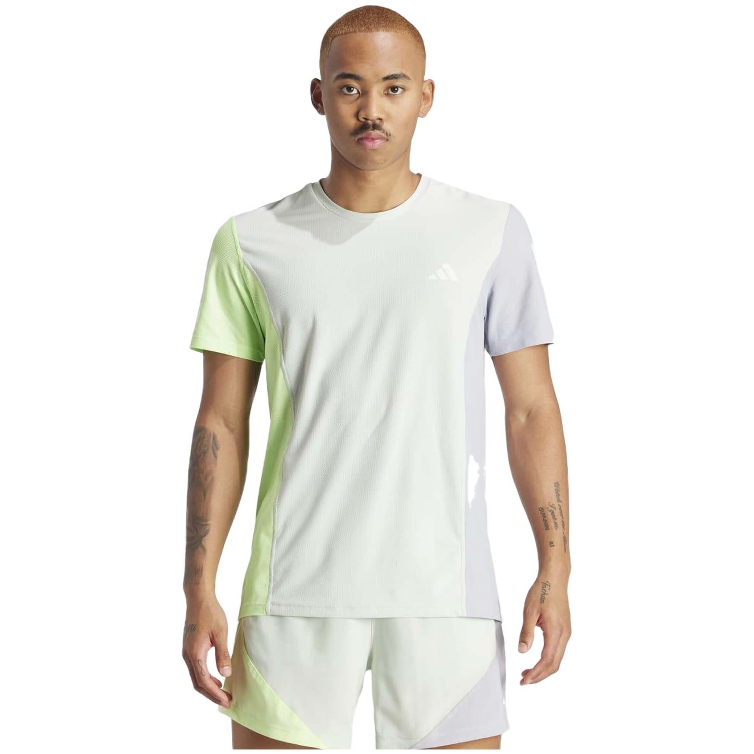 T-shirt adidas own the run colorblock para homem