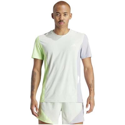 T-shirt met korte mouwen adidas own the run colorblock voor mannen