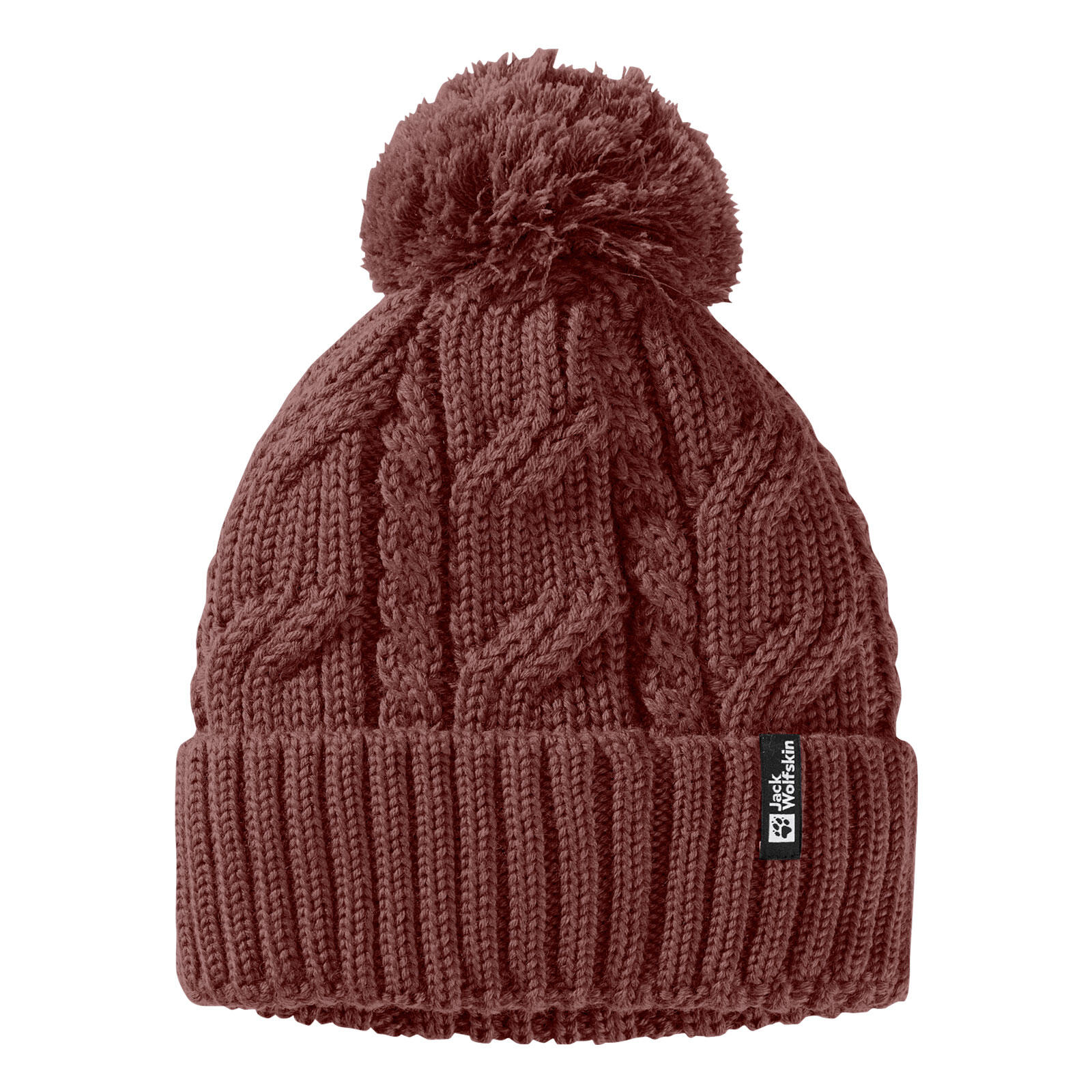 JACK WOLFSKIN Mütze weich atmungsaktiv wärmend Damen - Pompom Beanie