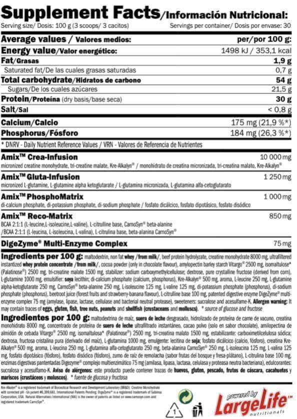 CarboJet Mass Professional - 3kg Vanille Amix Nutrition 4/4