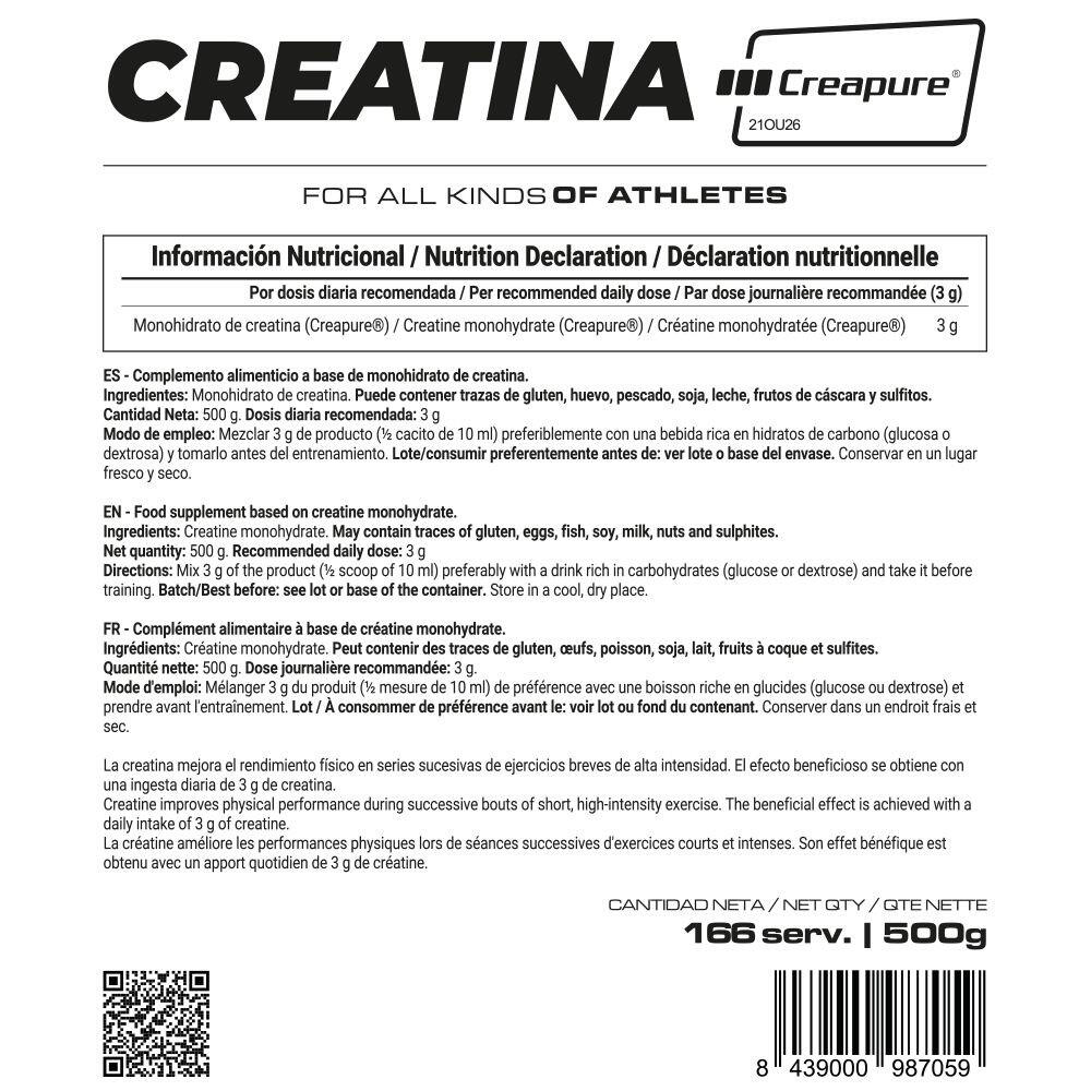 Creatina Monoidrato (Creapure®) - 500g MASMUSCULO 3/4